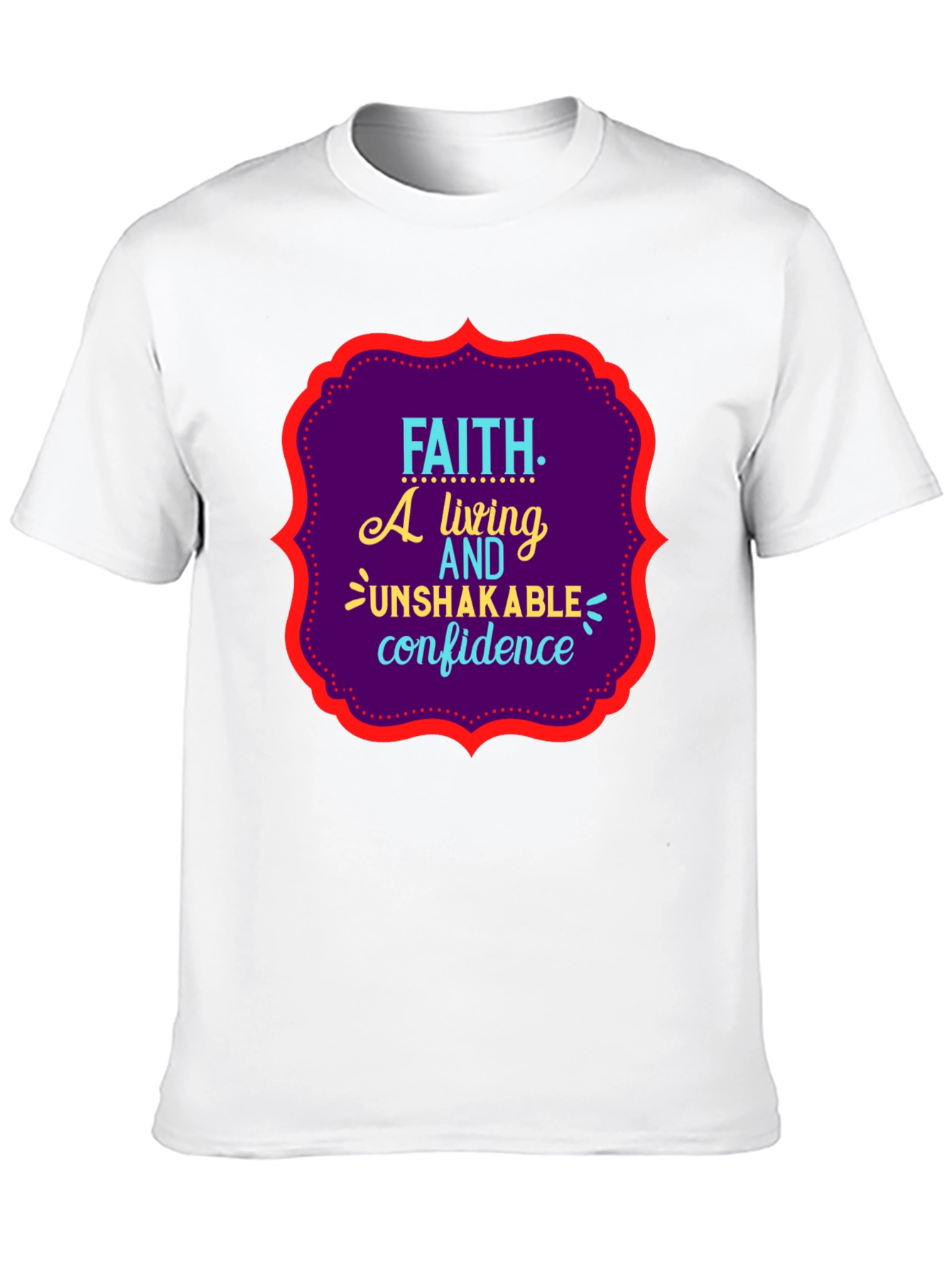 Faith Unshakable Confidence Black Graphic T-Shirt