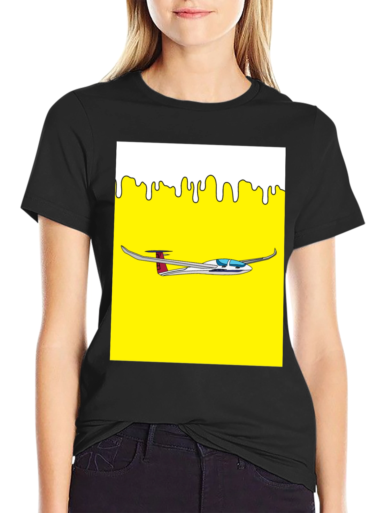 Glider Plane Graphic Tee - Aviation Enthusiast Shirt