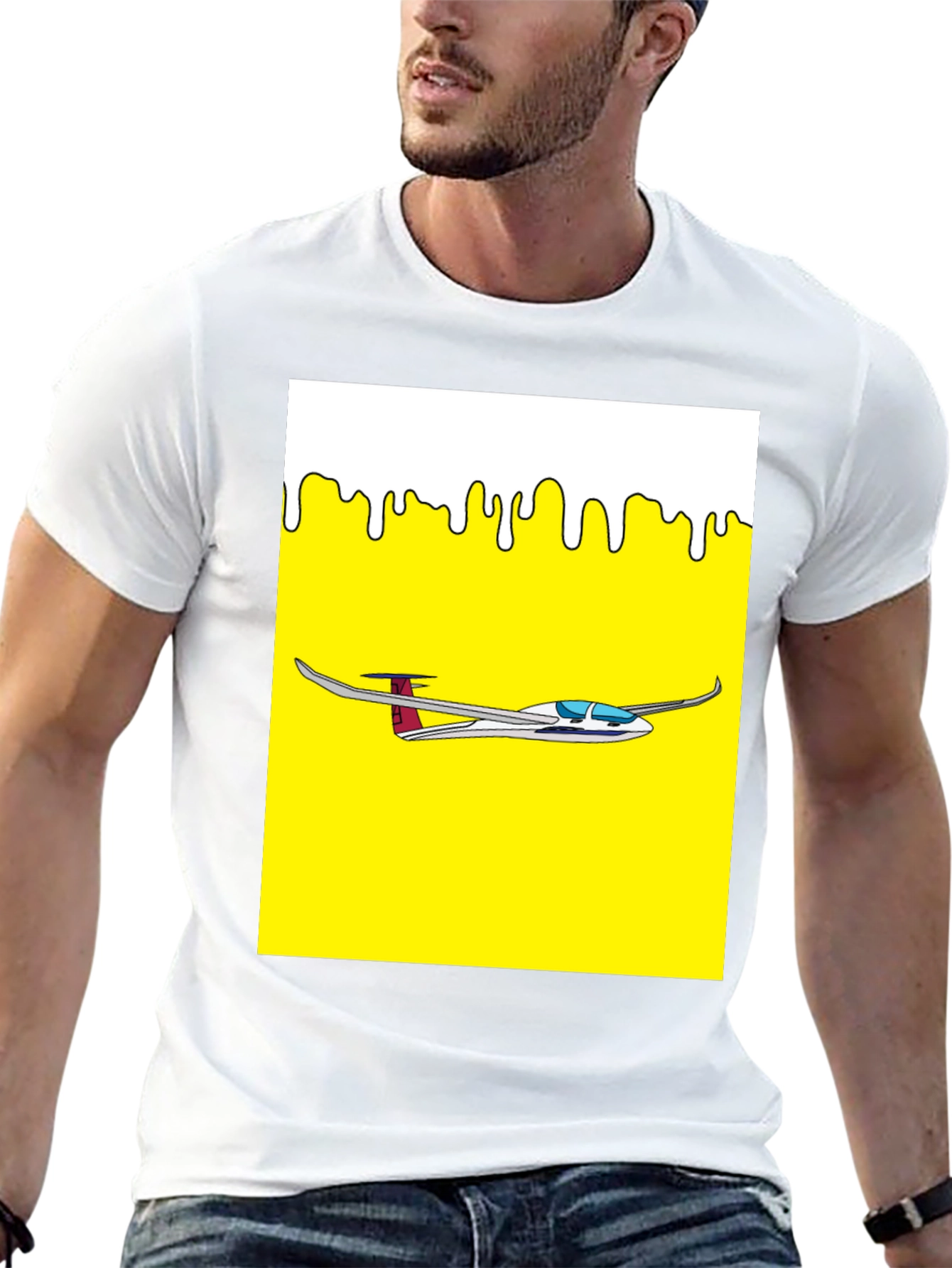 Glider Plane Graphic Tee - Aviation Enthusiast Shirt