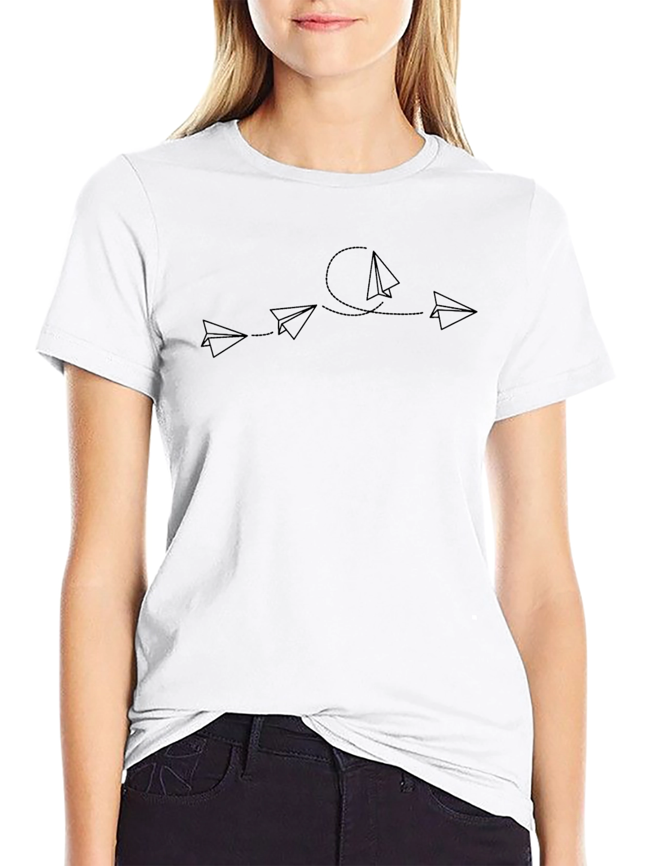 Paper Airplane Graphic Tee - Minimalist Design