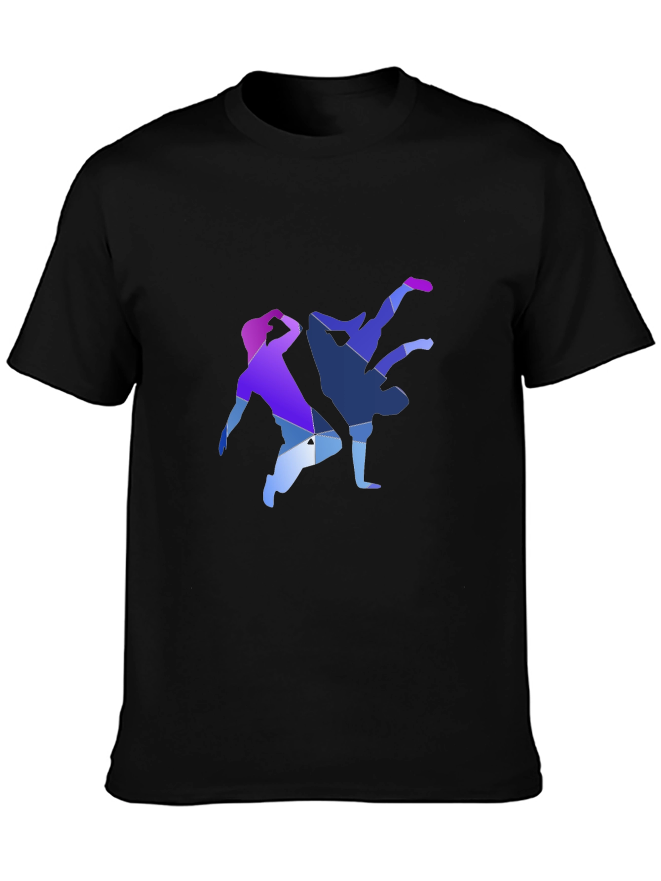 Geometric Breakdance Graphic Tee - Modern Dance Shirt