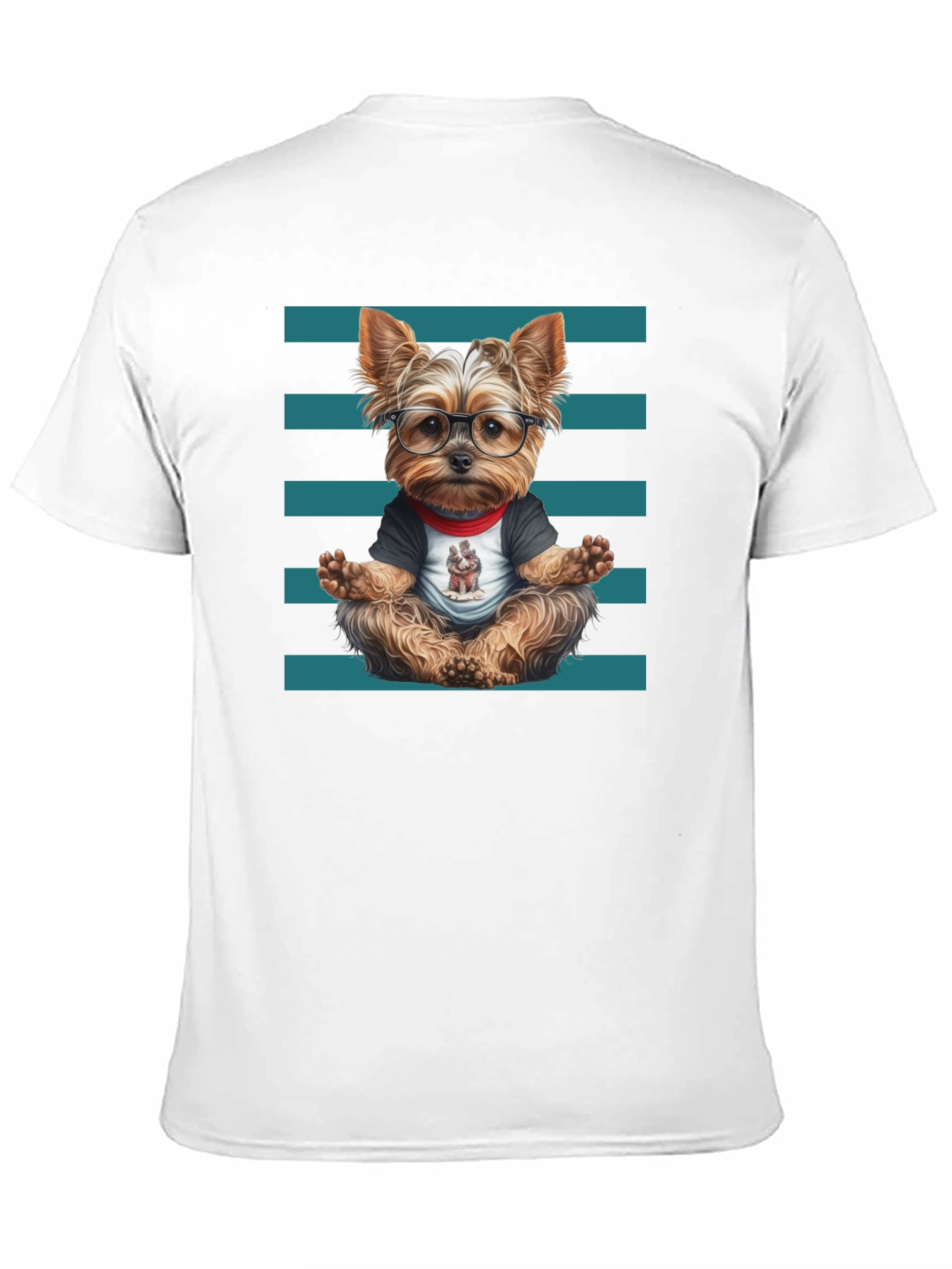 Yoga Dog T-Shirt - Meditating Yorkie Tee