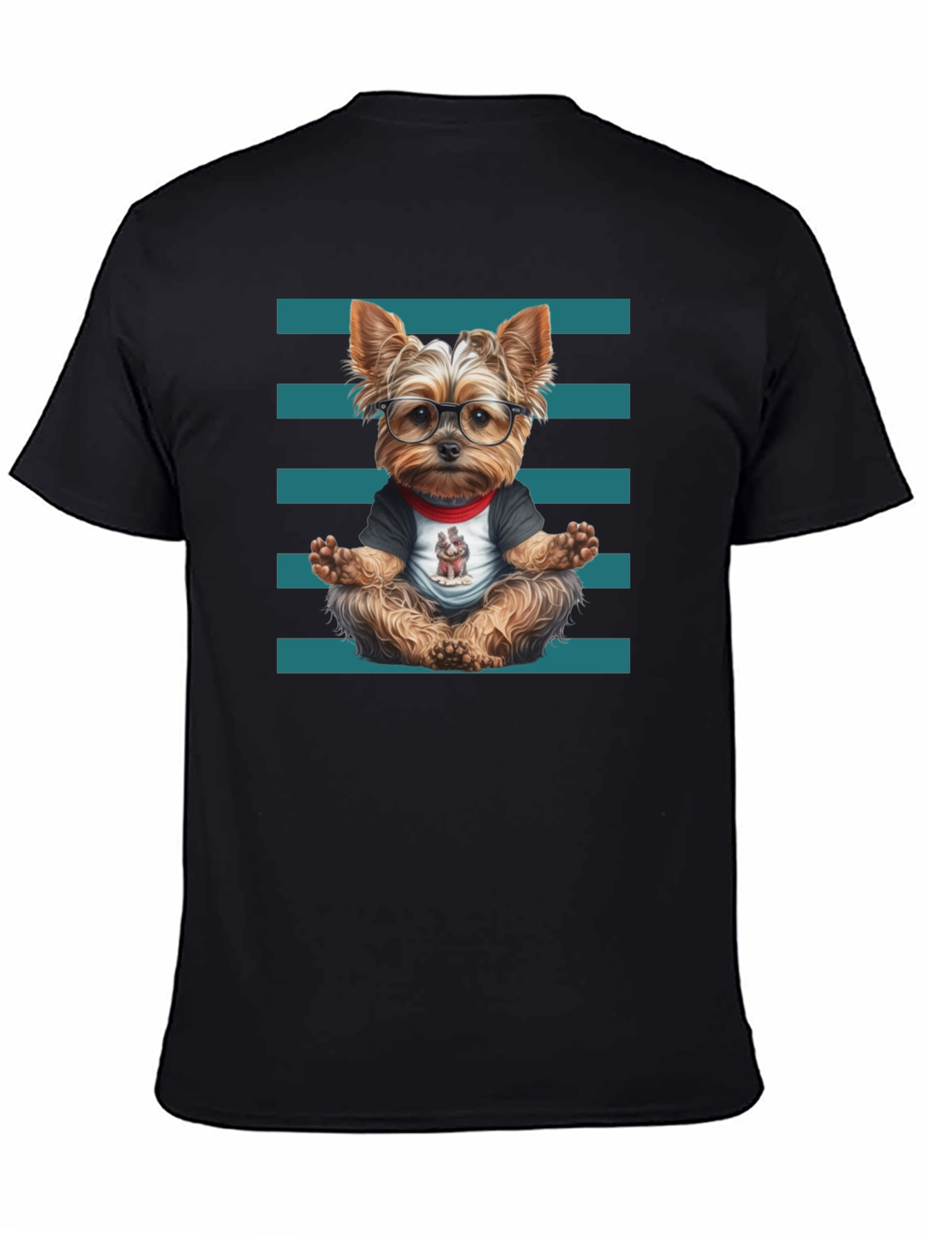Yoga Dog T-Shirt - Meditating Yorkie Tee