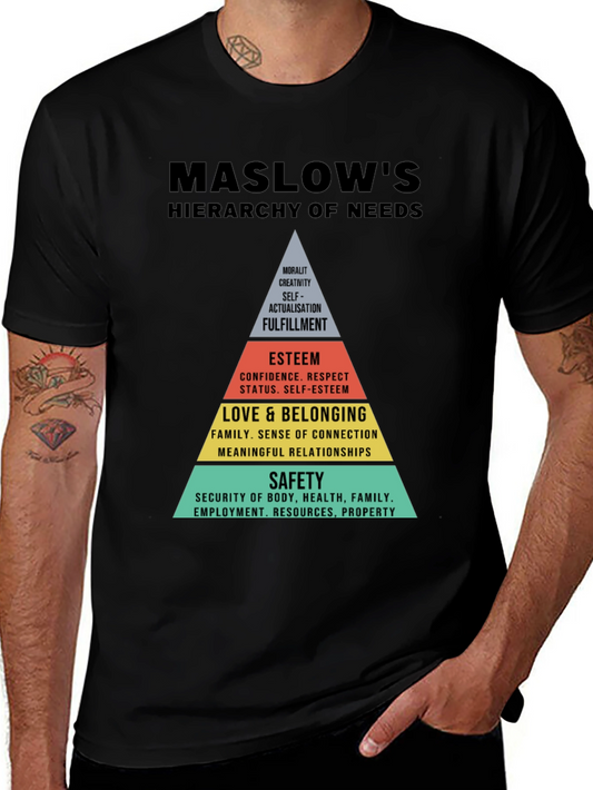 Maslows Hierarchy of Needs Graphic T-Shirt