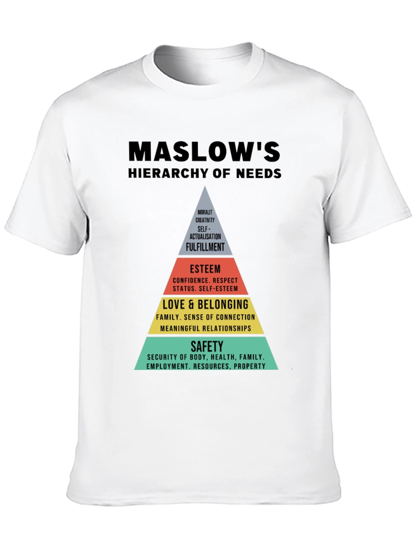 Maslows Hierarchy of Needs Graphic T-Shirt