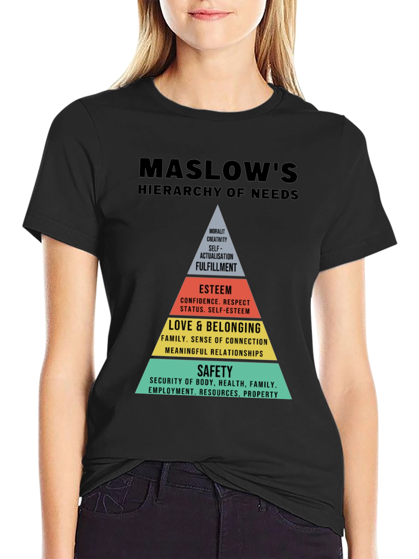 Maslows Hierarchy of Needs Graphic T-Shirt
