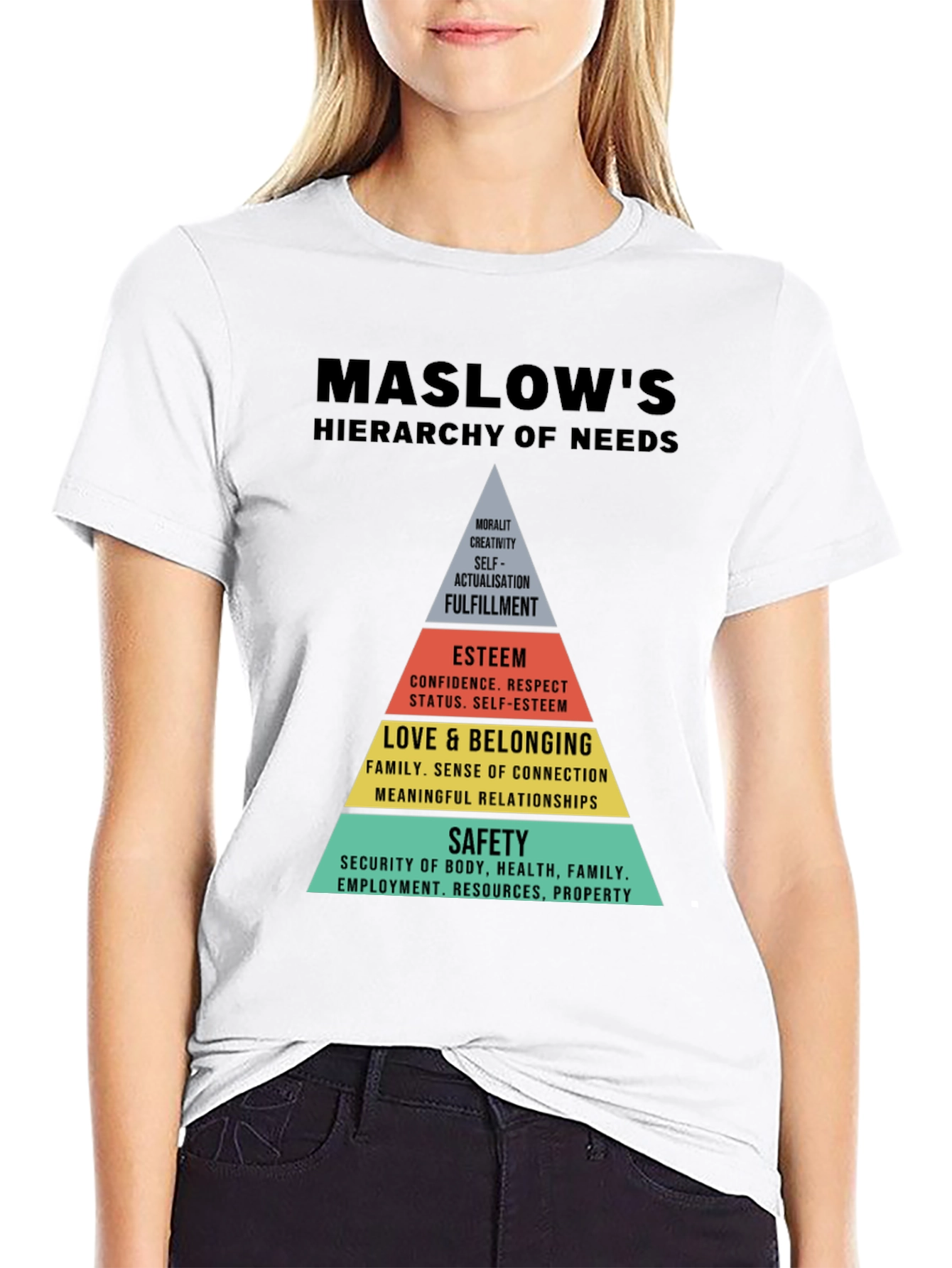 Maslows Hierarchy of Needs Graphic T-Shirt