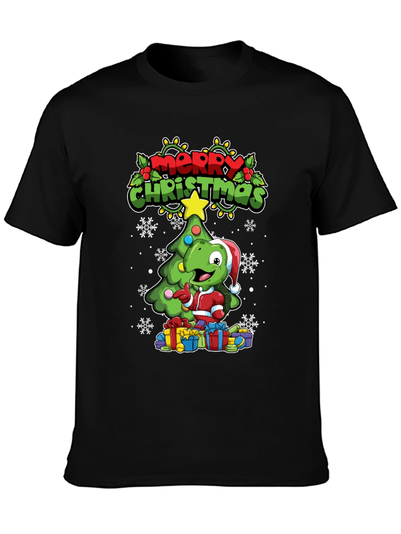 Festive Dino Christmas T-Shirt