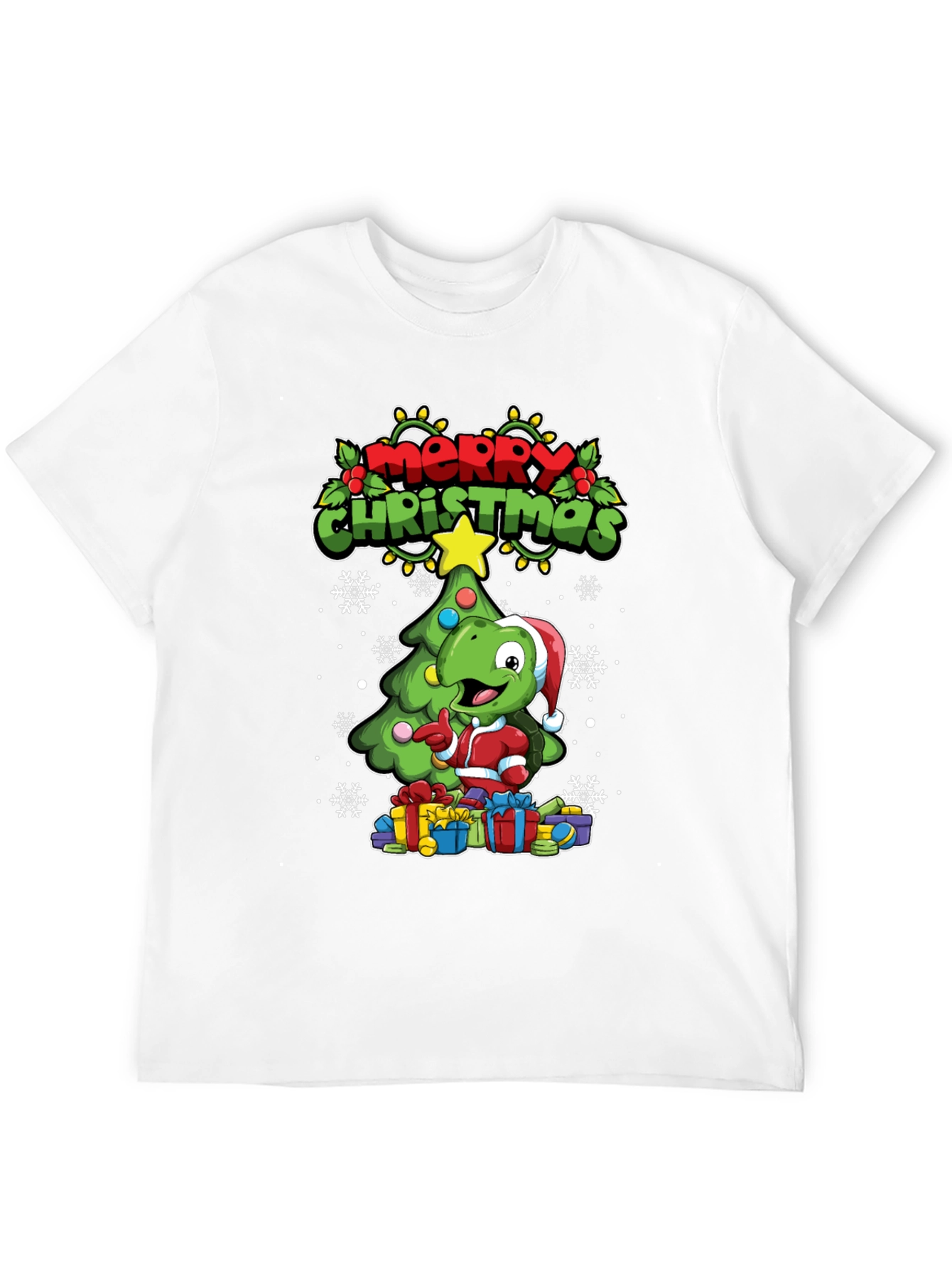 Festive Dino Christmas T-Shirt