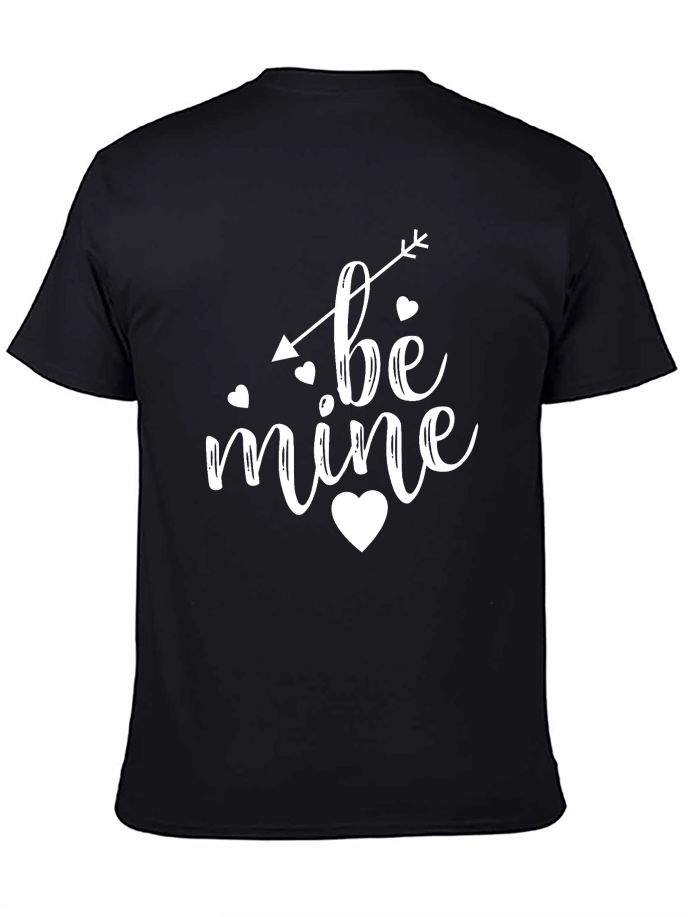 Be Mine Valentines Day Graphic Tee - Black