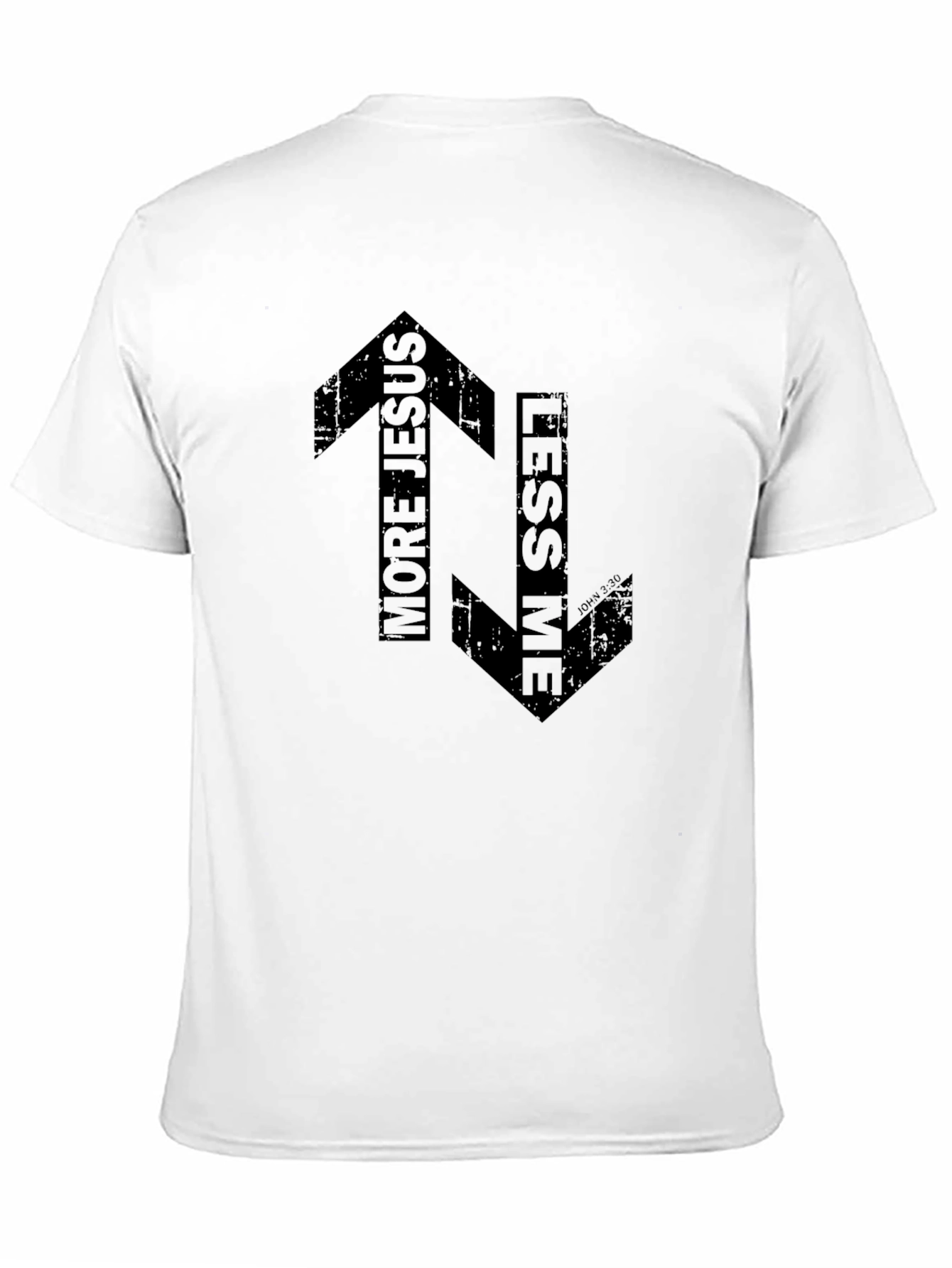 More Jesus Less Me Black Graphic T-Shirt
