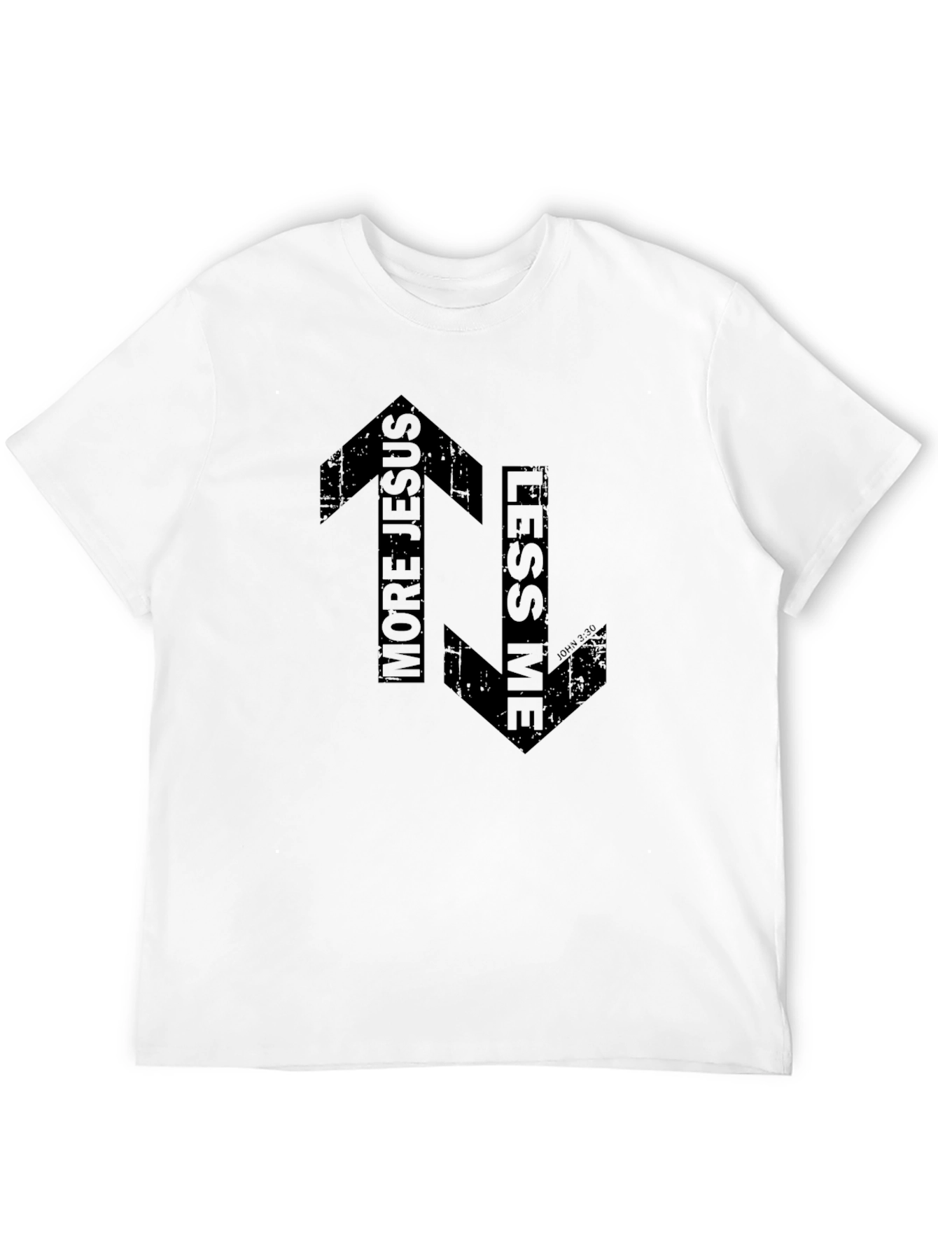More Jesus Less Me Black Graphic T-Shirt