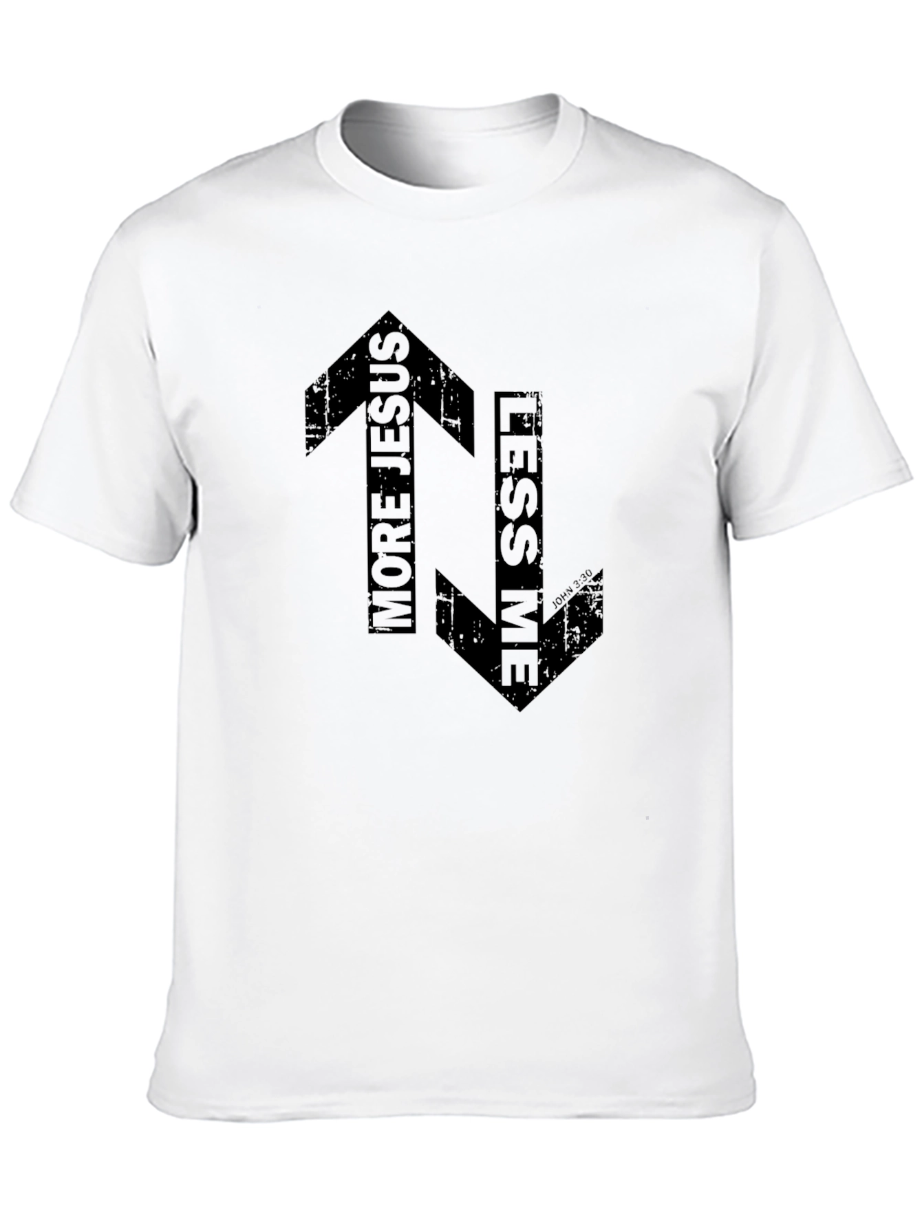 More Jesus Less Me Black Graphic T-Shirt