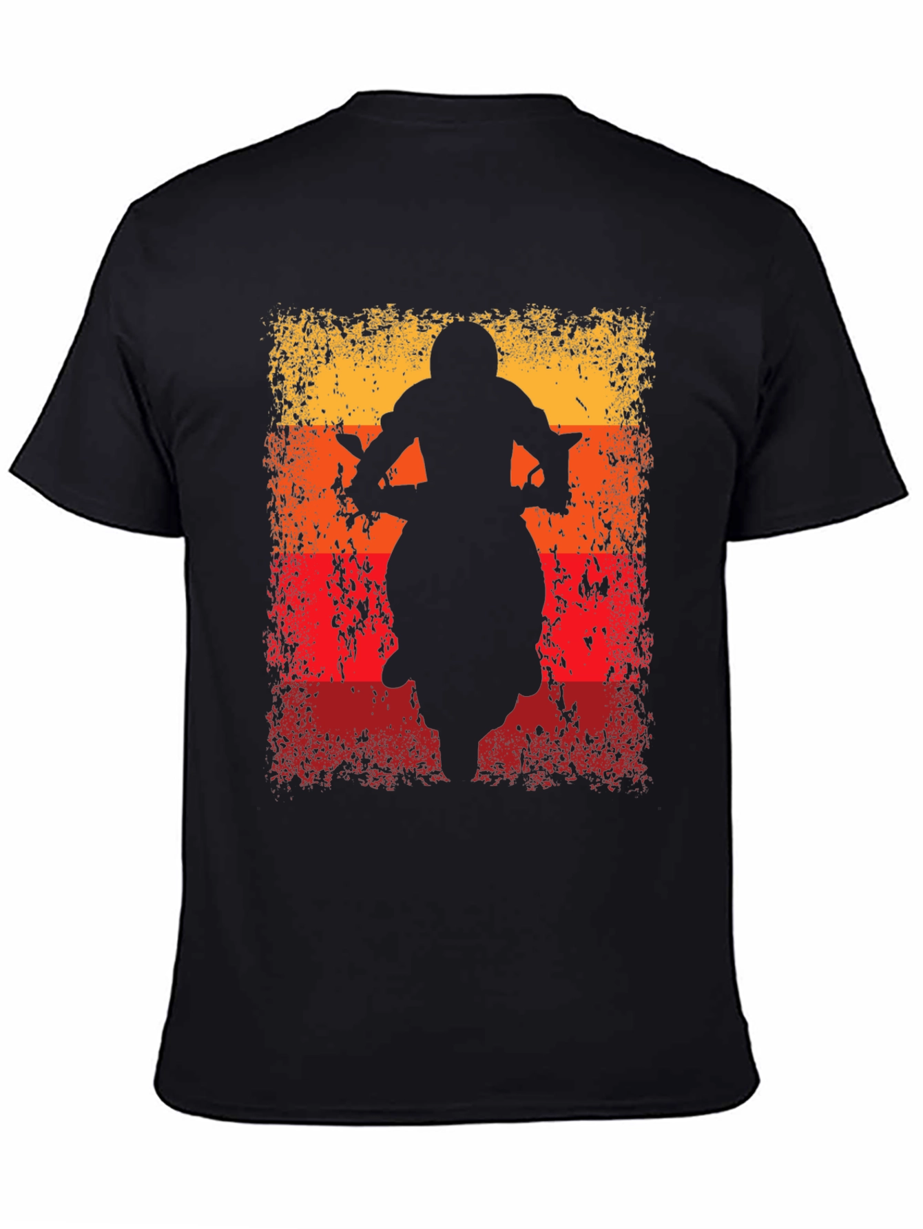 Retro Motorcycle Silhouette Graphic T-Shirt