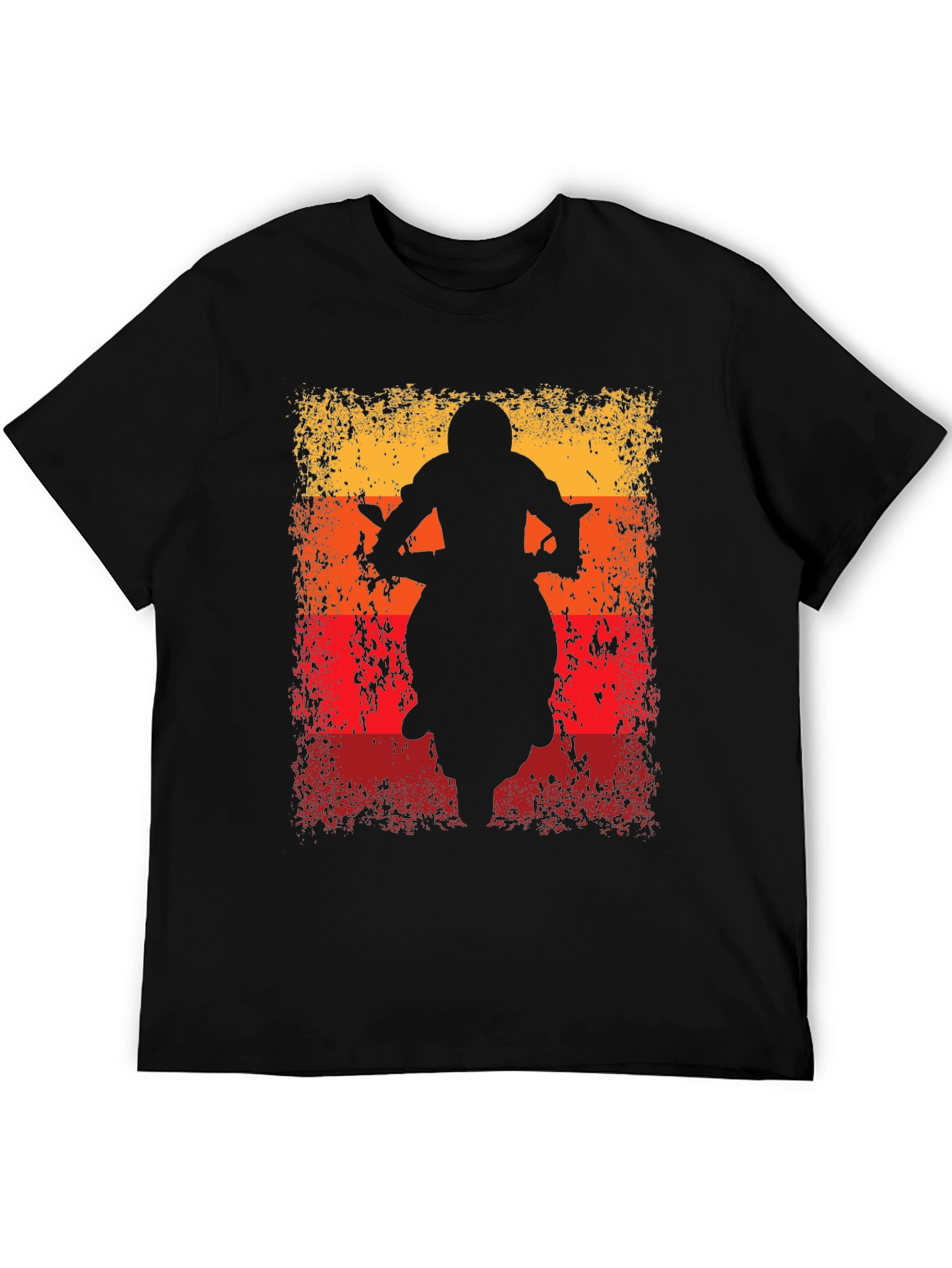 Retro Motorcycle Silhouette Graphic T-Shirt