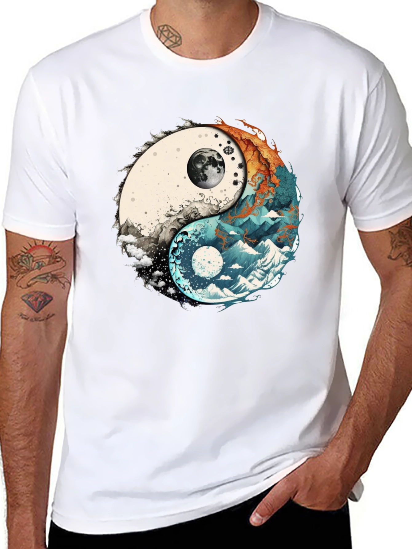 Yin Yang Nature Graphic Tee