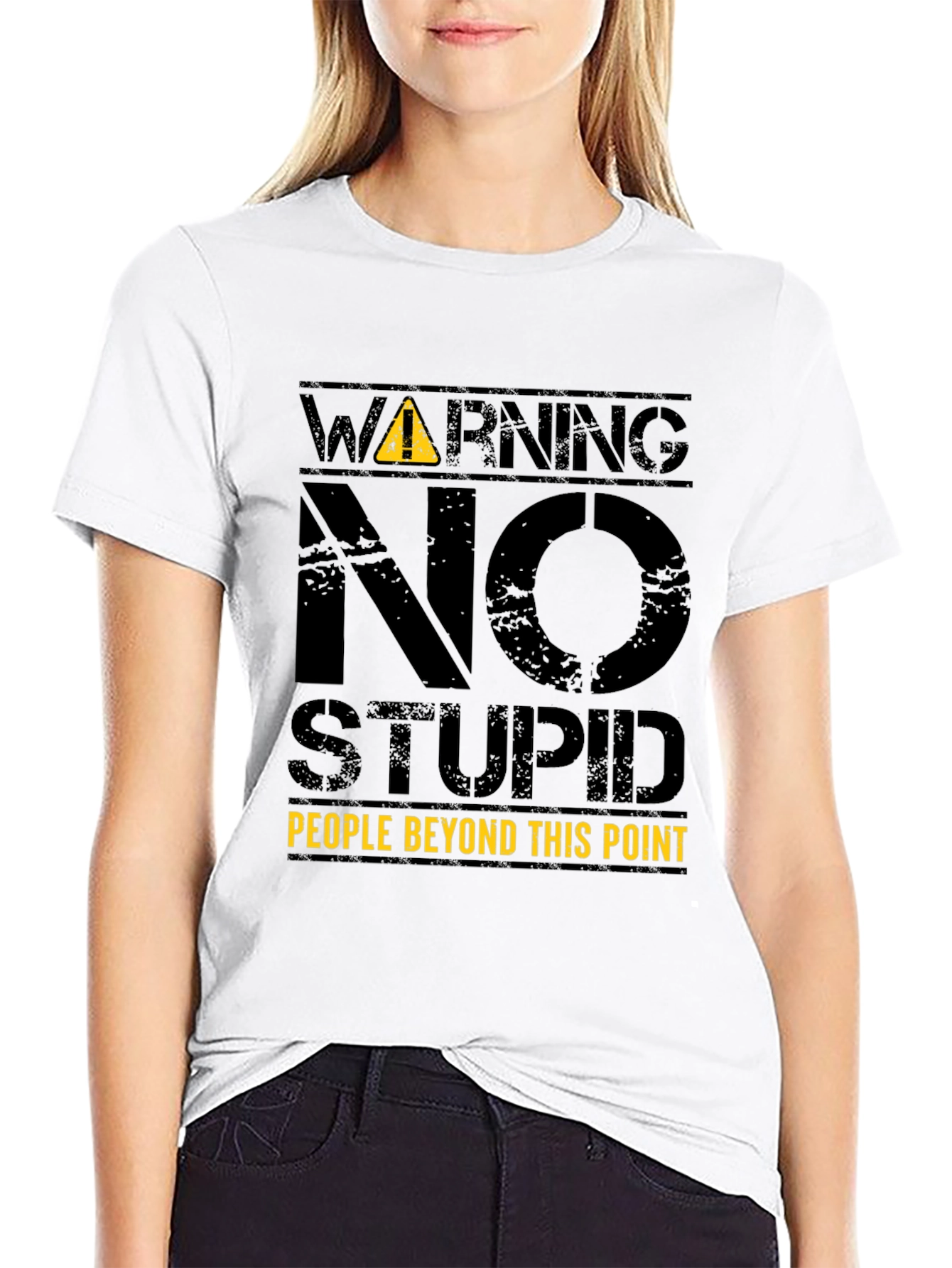 Warning: No Stupid People T-Shirt
