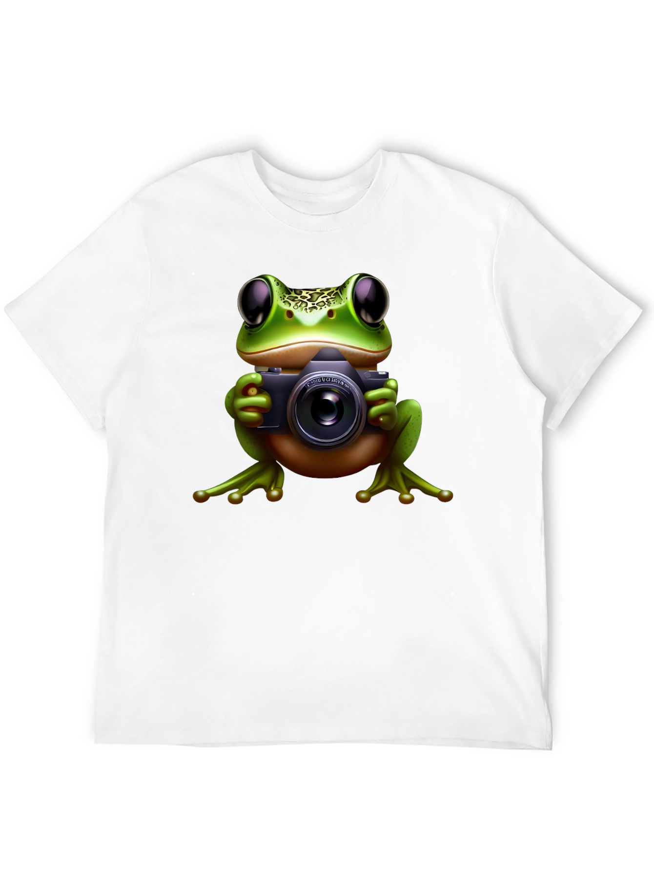 Frog Photographer Black T-Shirt