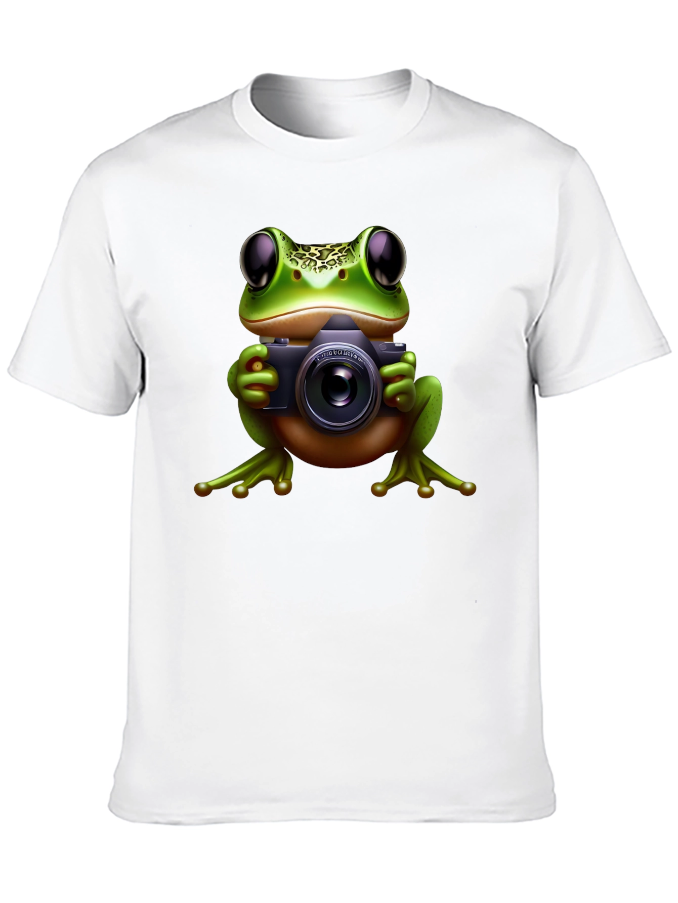 Frog Photographer Black T-Shirt
