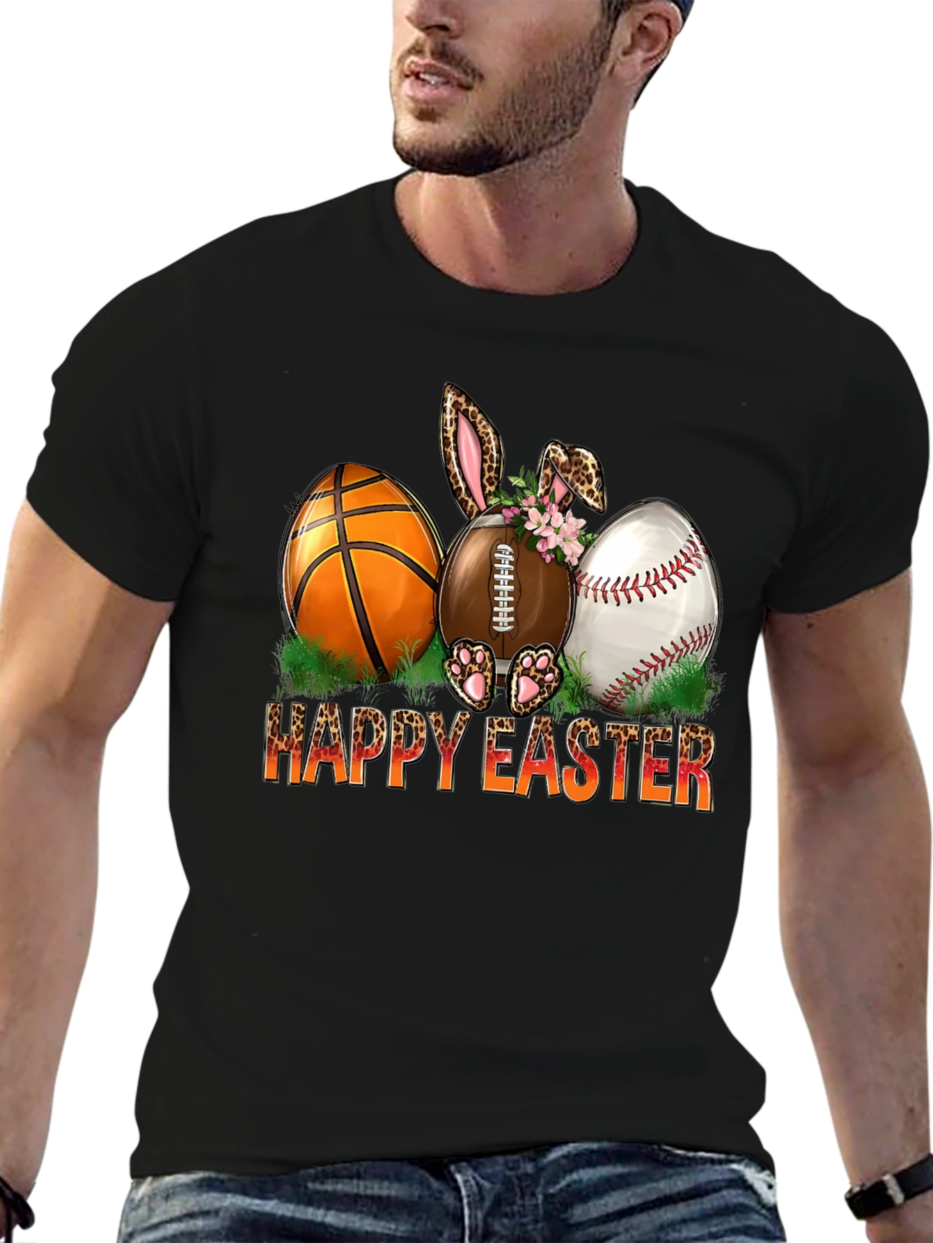 Happy Easter Sports Ball Bunny T-Shirt