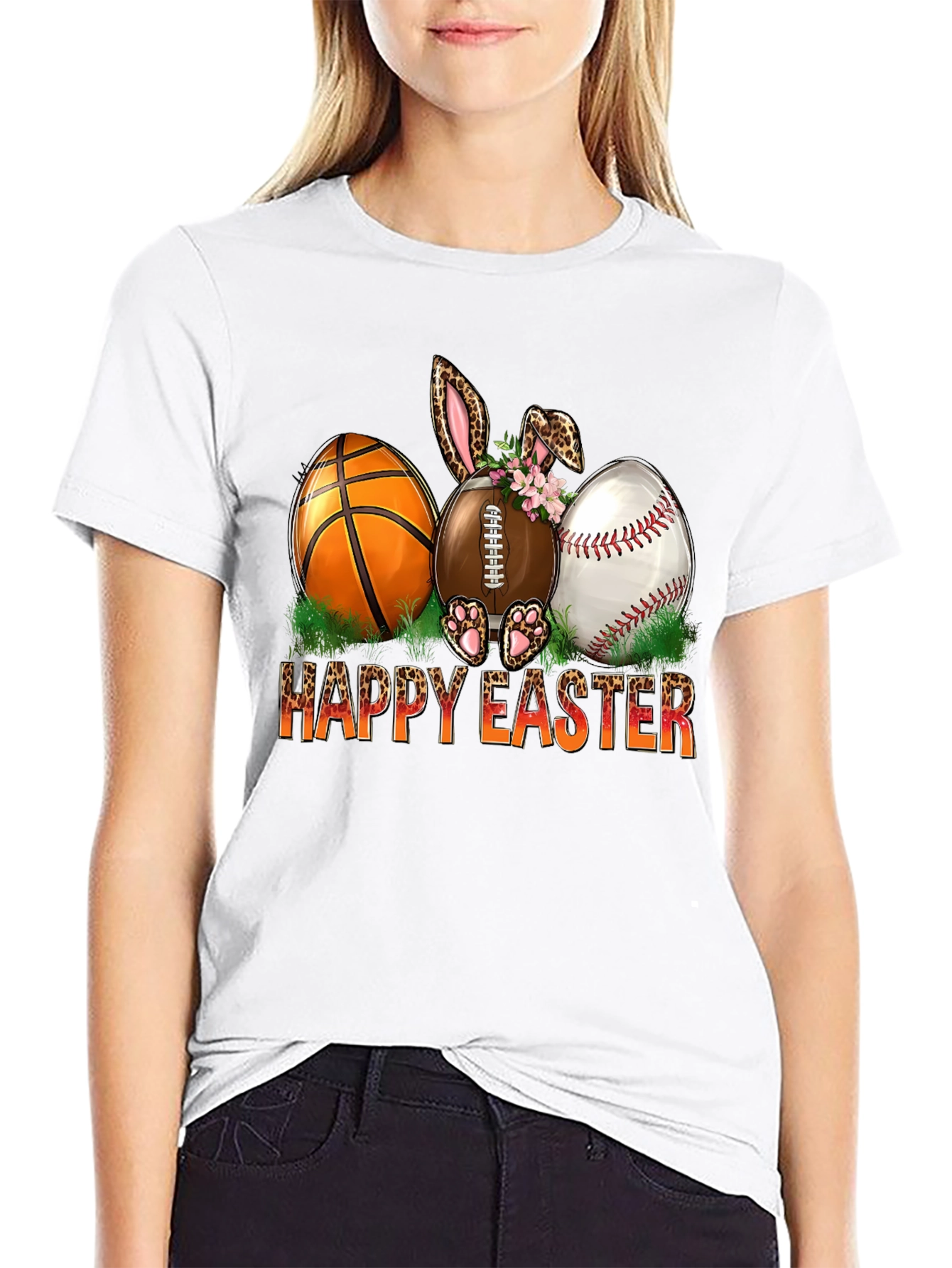 Happy Easter Sports Ball Bunny T-Shirt