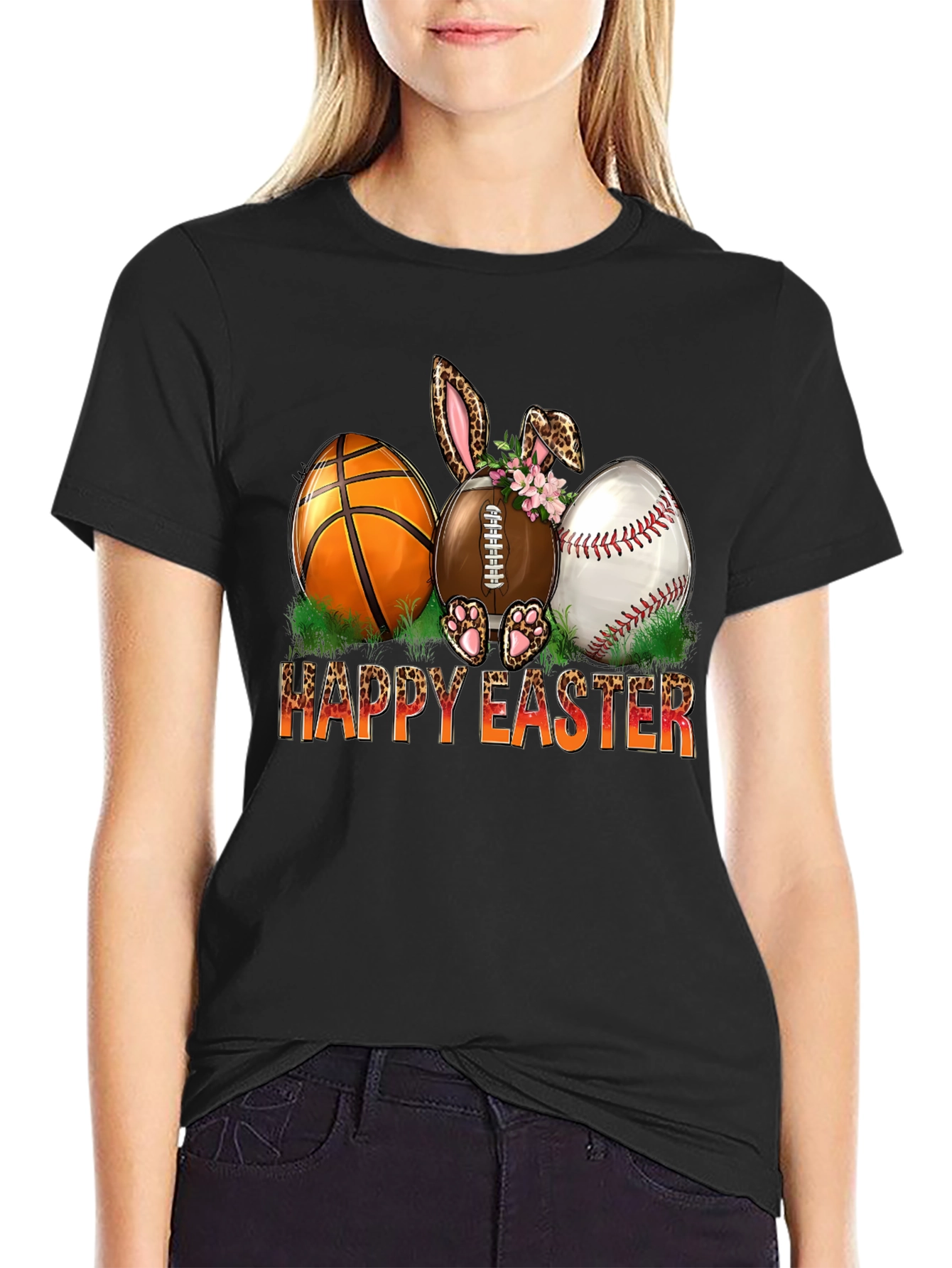 Happy Easter Sports Ball Bunny T-Shirt