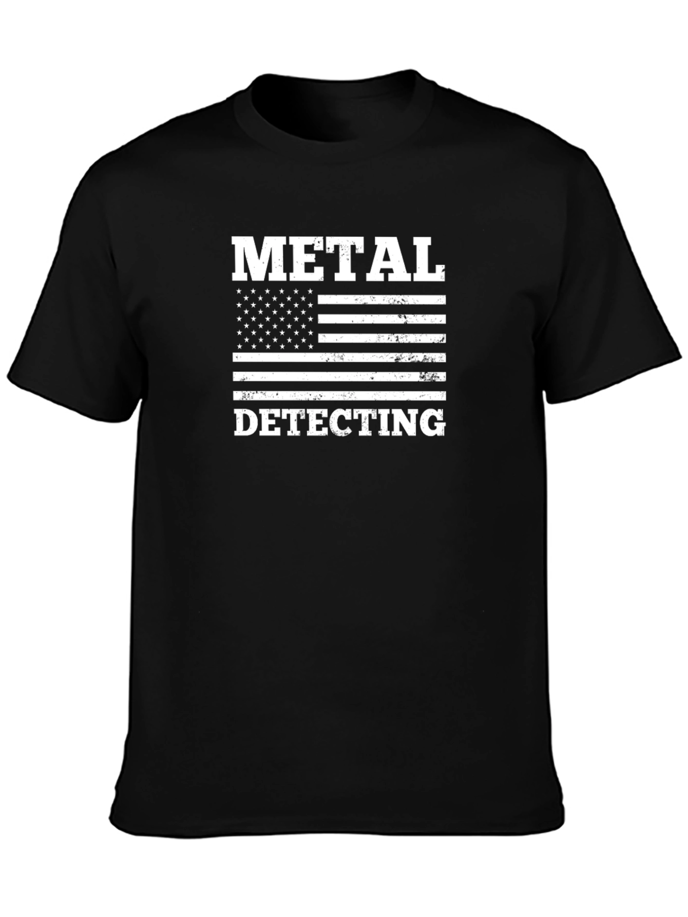 Metal Detecting USA Flag Graphic Tee