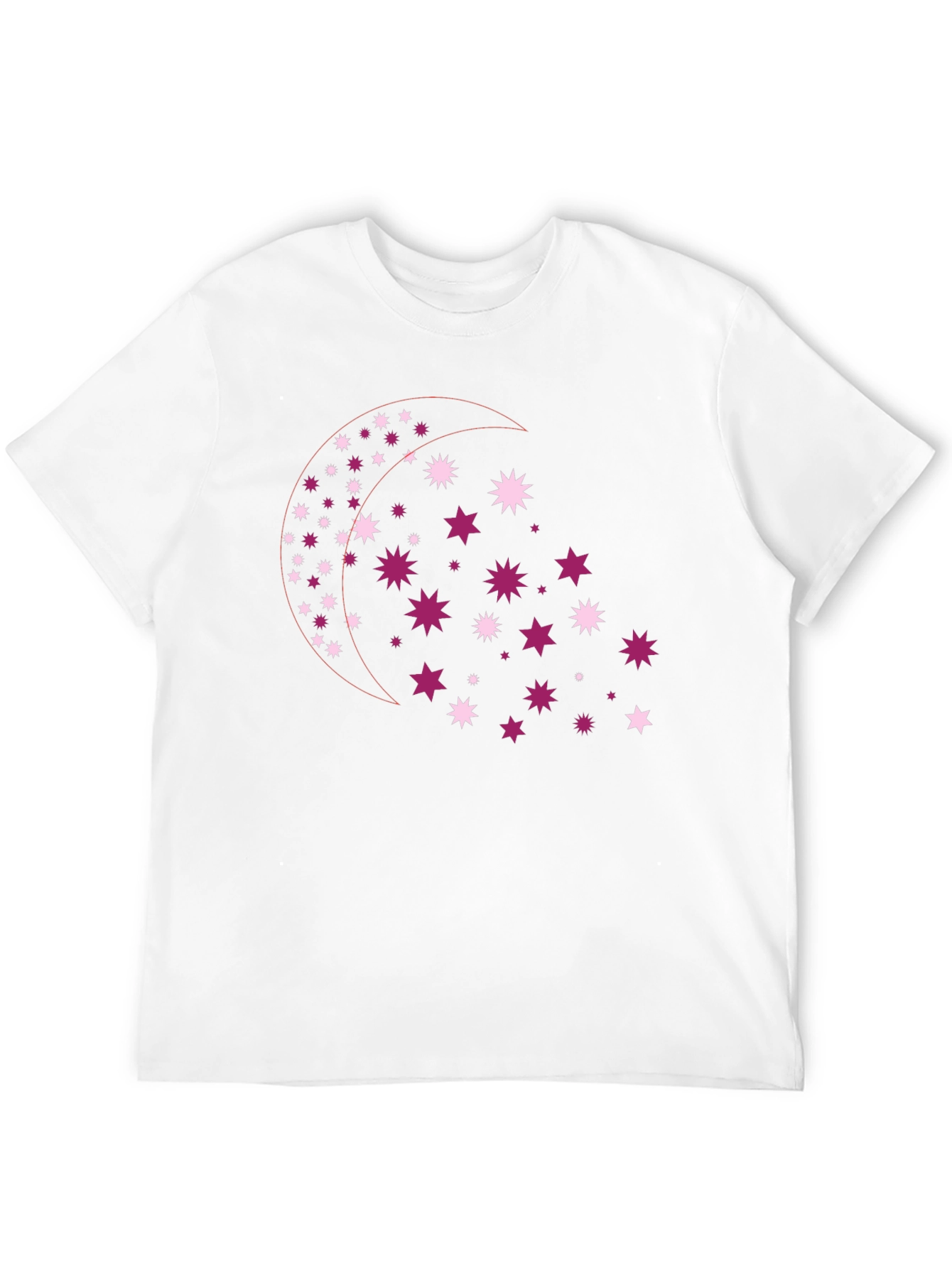 Celestial Star Moon Graphic Tee - Black