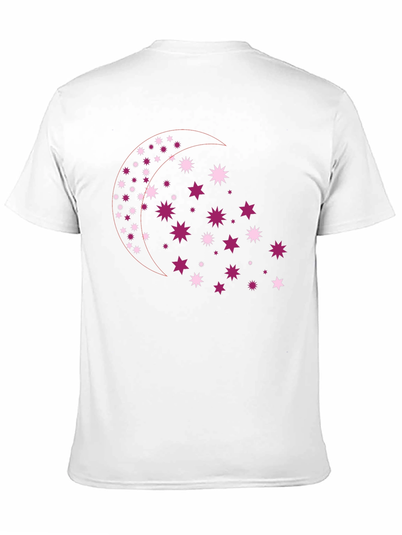 Celestial Star Moon Graphic Tee - Black