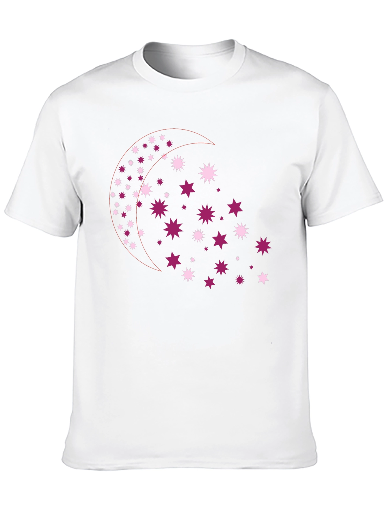 Celestial Star Moon Graphic Tee - Black