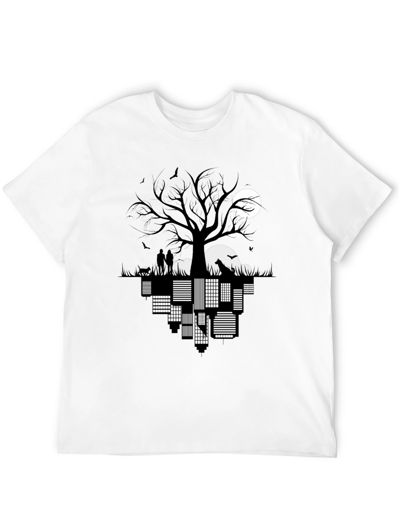 Cityscape Silhouette Graphic Tee