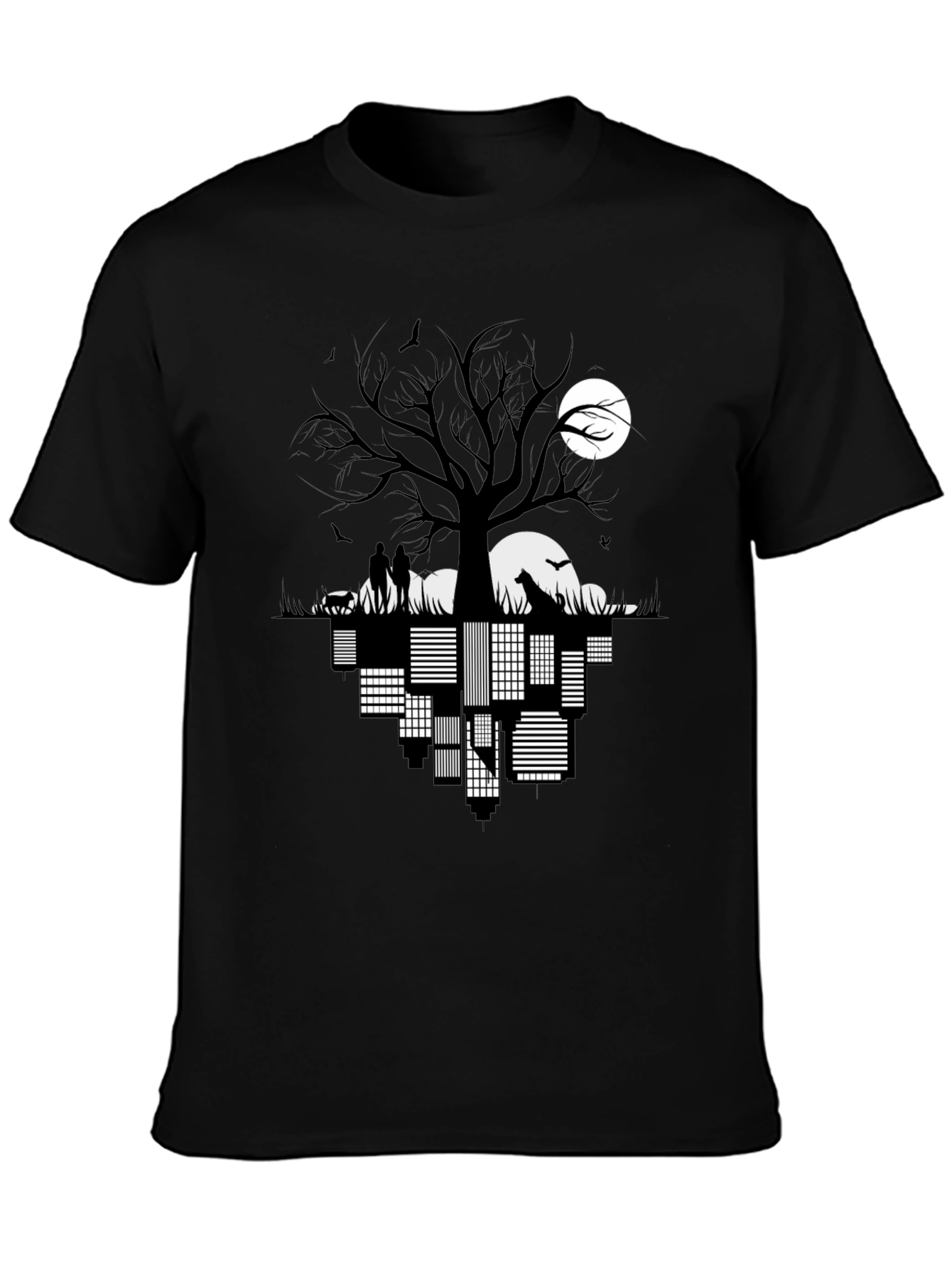 Cityscape Silhouette Graphic Tee