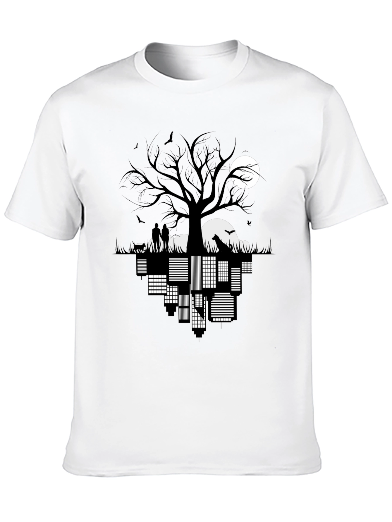 Cityscape Silhouette Graphic Tee