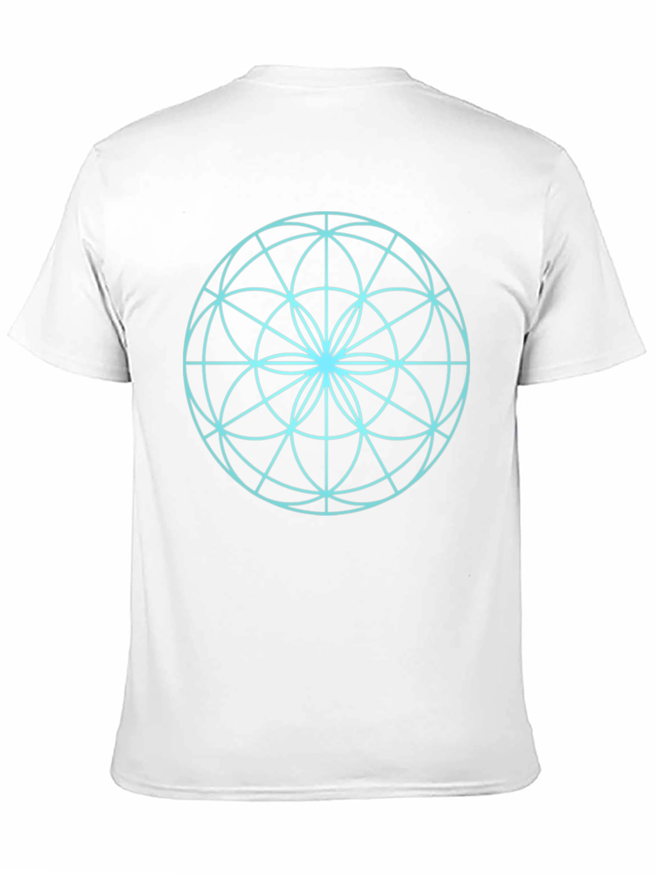 Geometric Circle Design Black T-Shirt