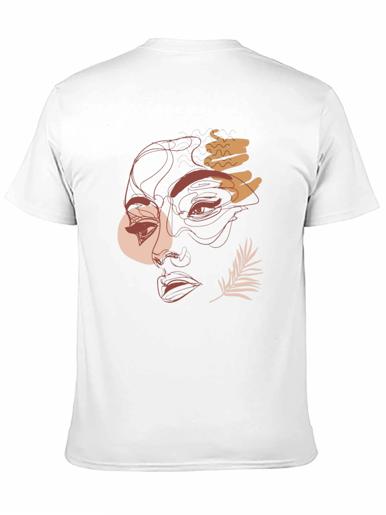 Abstract Face Graphic Tee - Modern Line Art T-Shirt