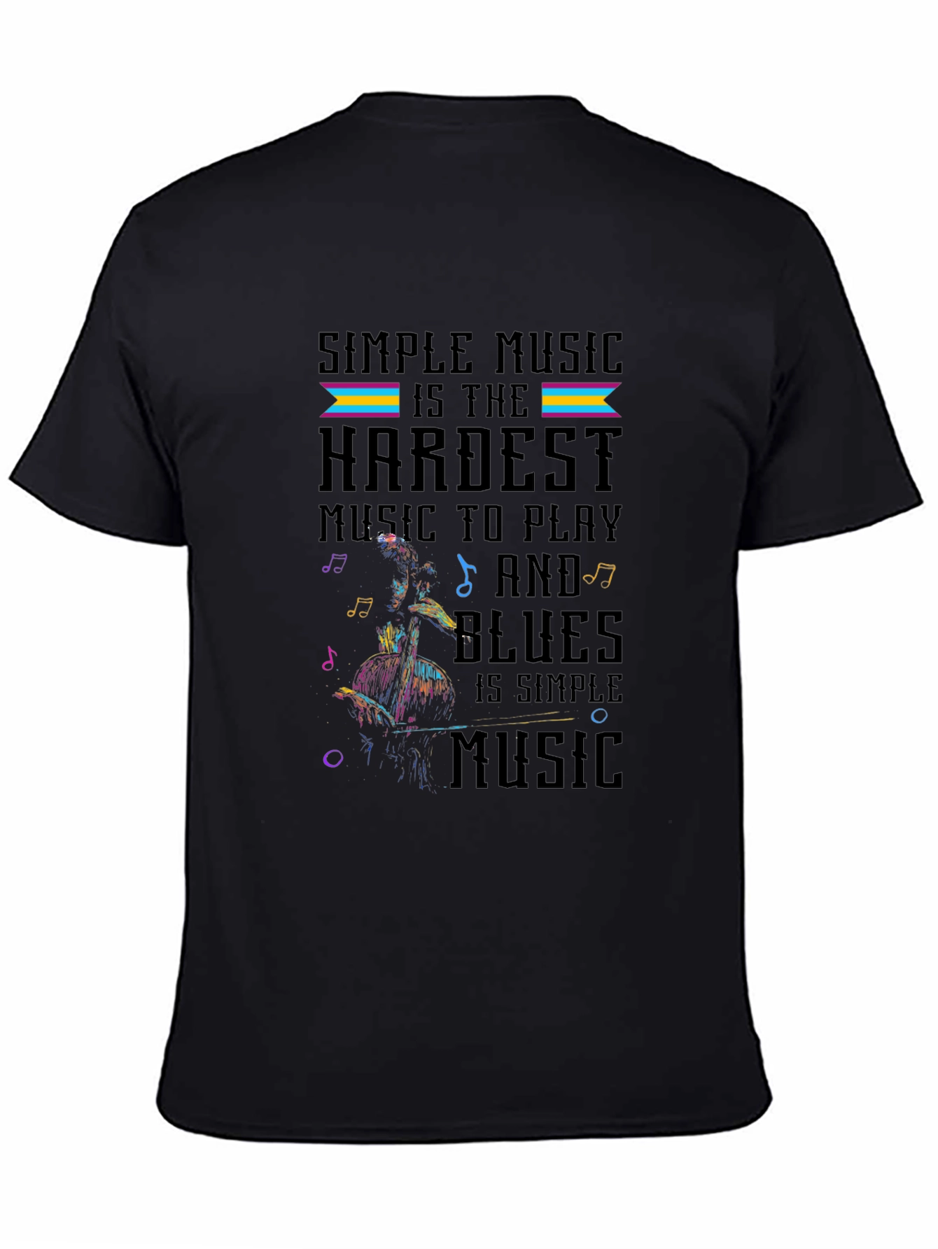 Simple Music Hardest to Play Graphic T-Shirt