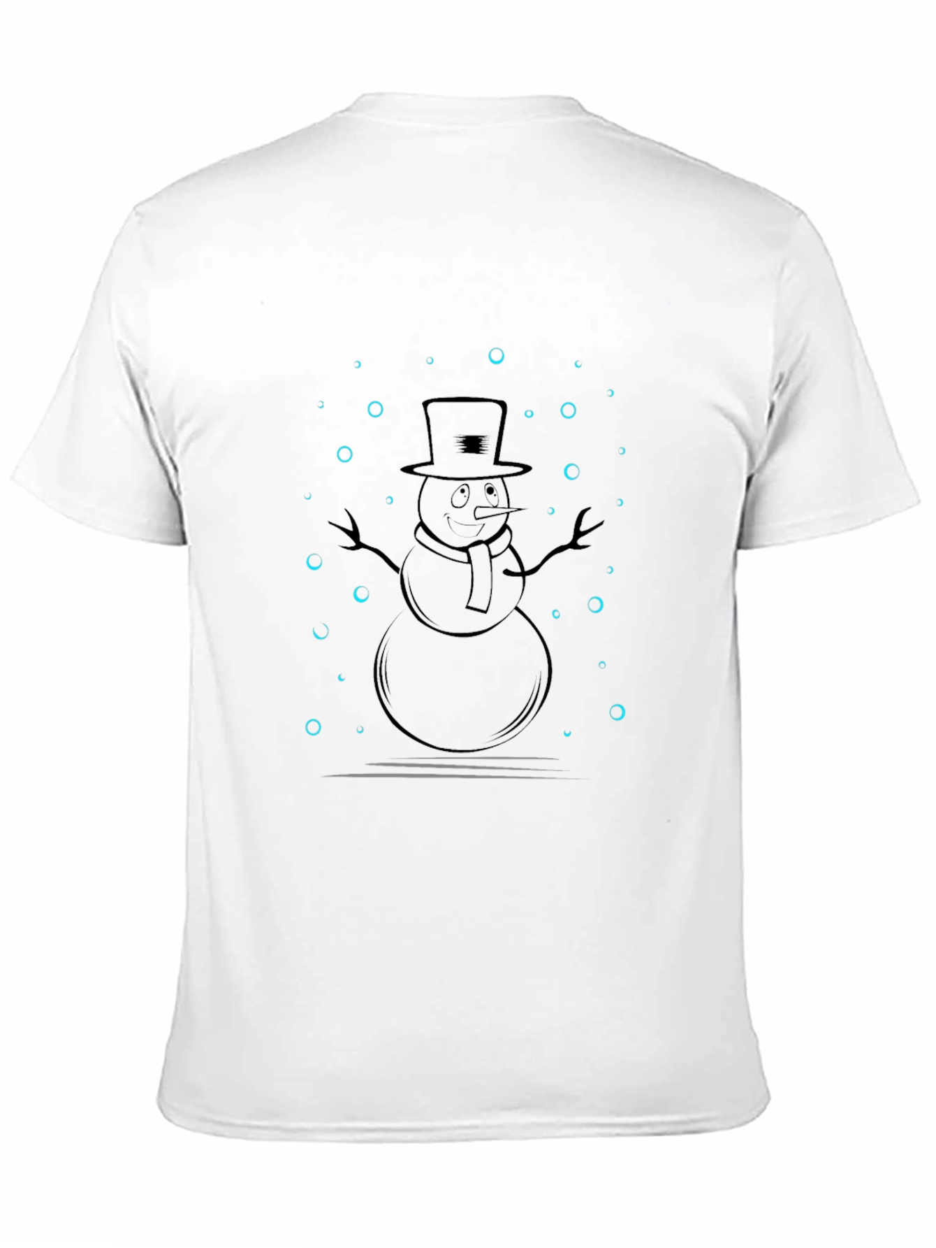 Snowman Graphic Tee - Black Casual Shirt