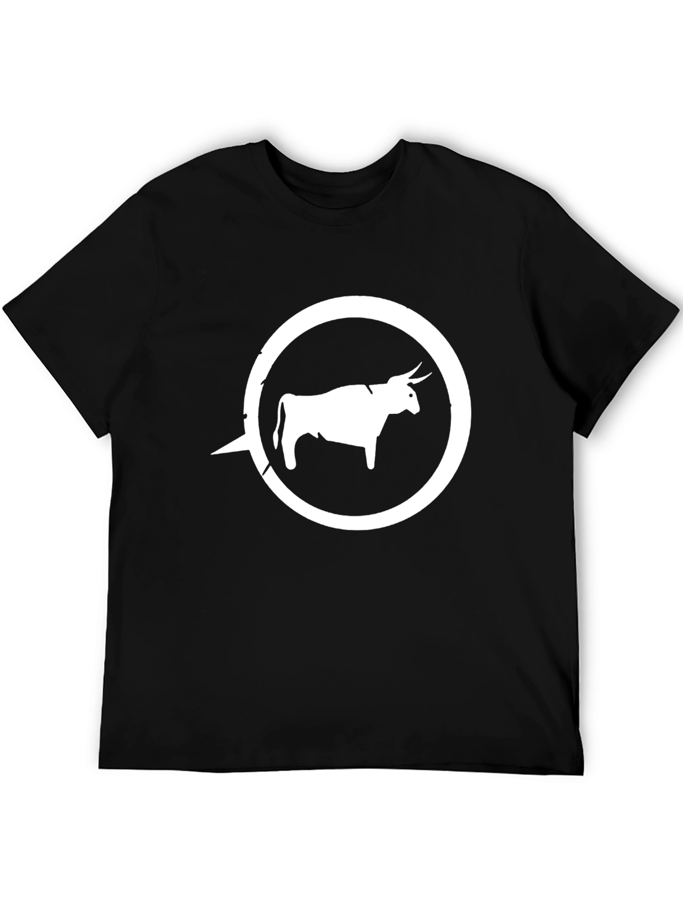 Bull Graphic Tee - Stylish Mens Black T-Shirt