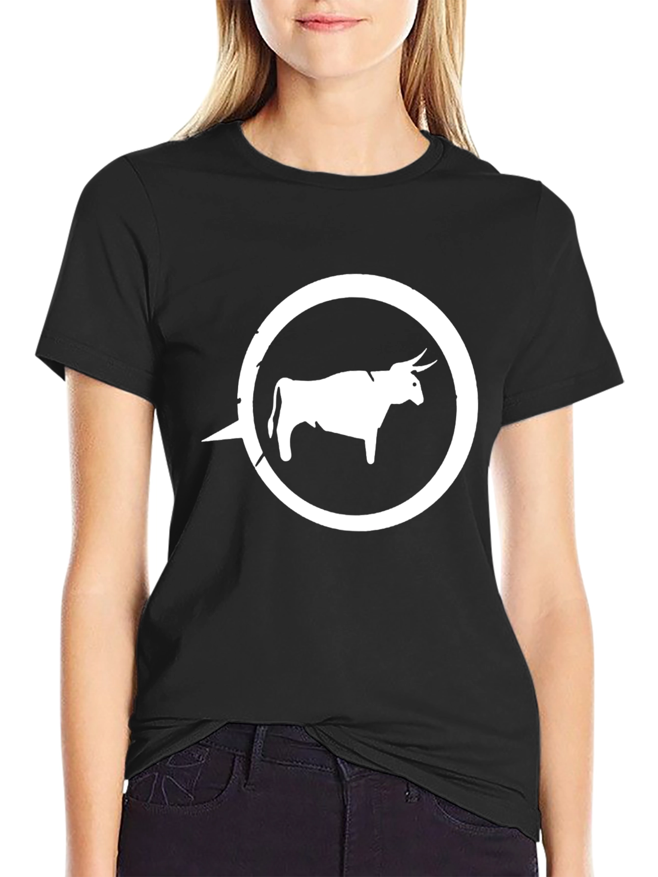 Bull Graphic Tee - Stylish Mens Black T-Shirt