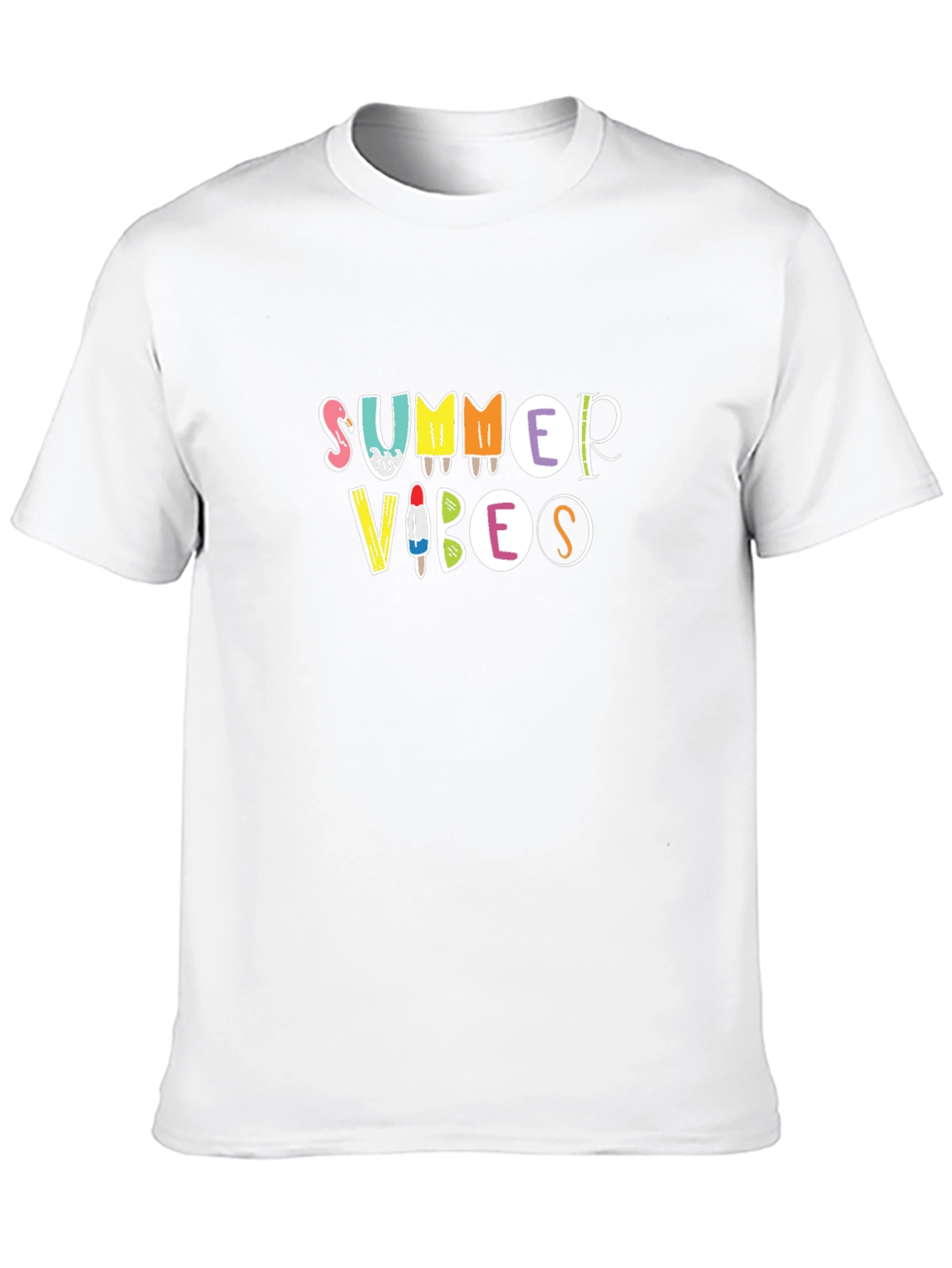 Summer Vibes Graphic Black T-Shirt