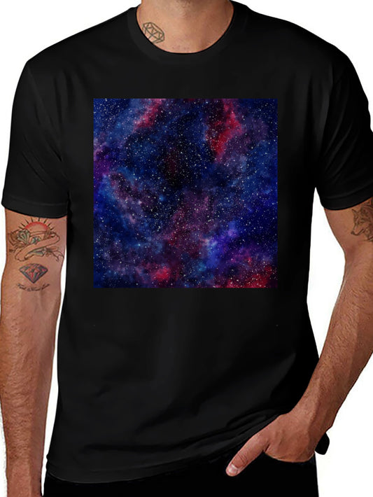Nebula Print Black T-Shirt