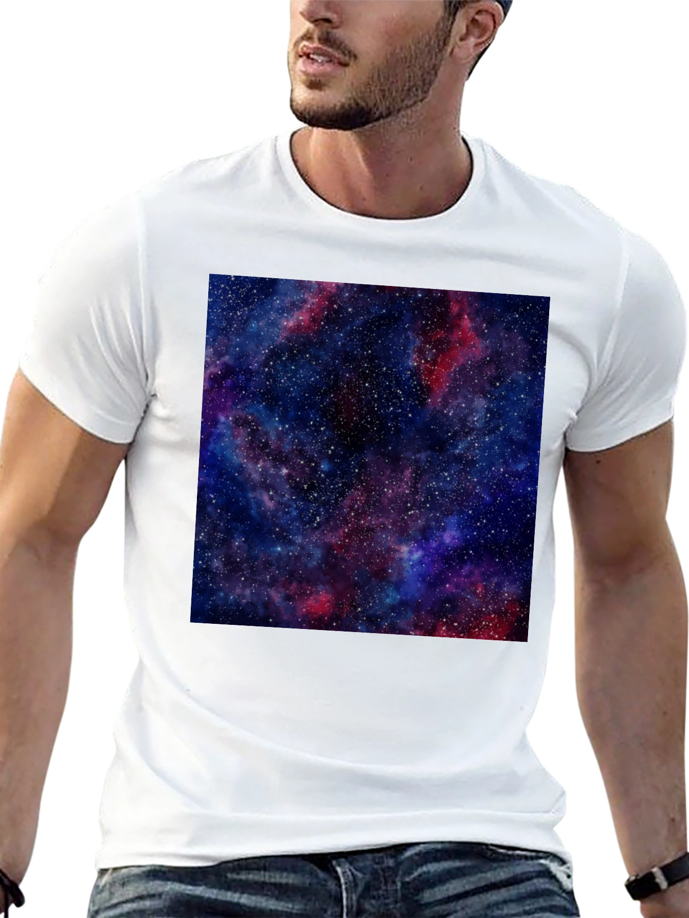 Nebula Print Black T-Shirt