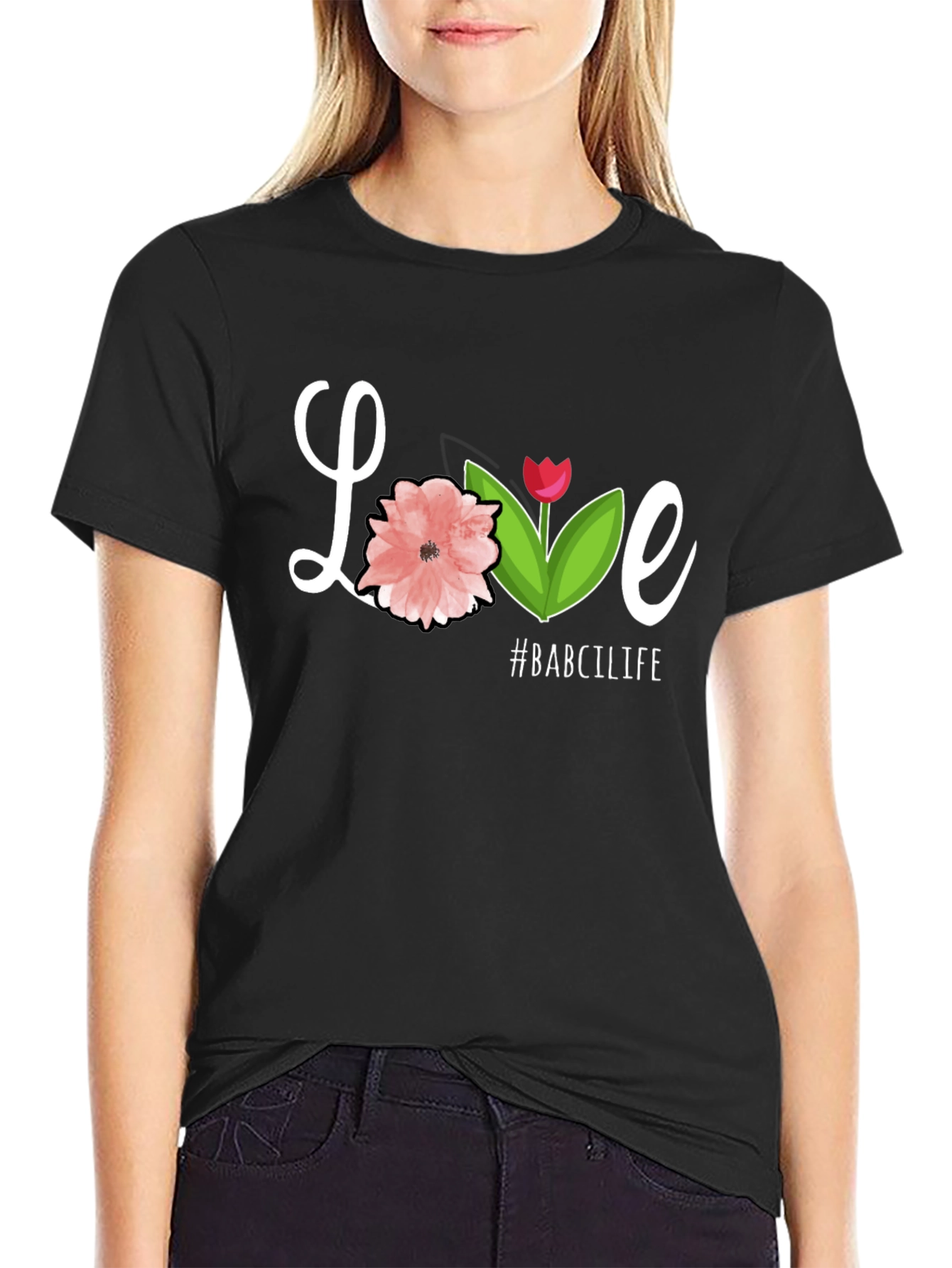 Love #BABCILIFE Black Graphic Tee