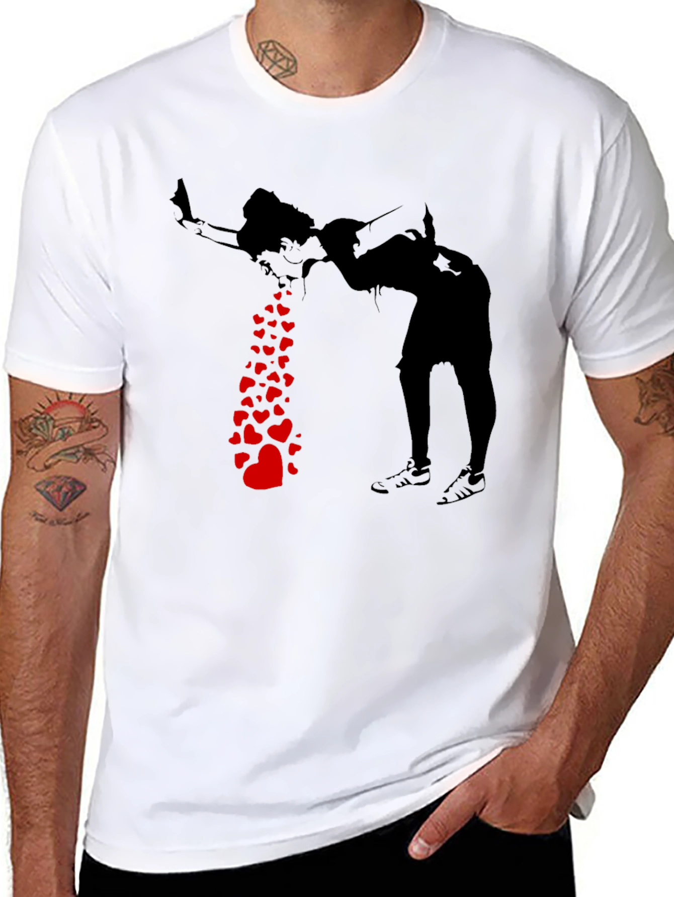 Heart Vomit T-Shirt - Edgy Graphic Tee