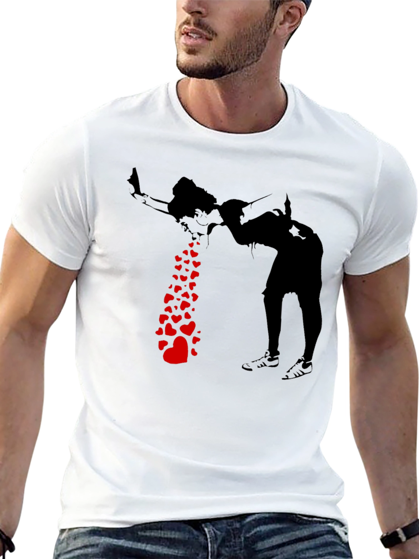 Heart Vomit T-Shirt - Edgy Graphic Tee