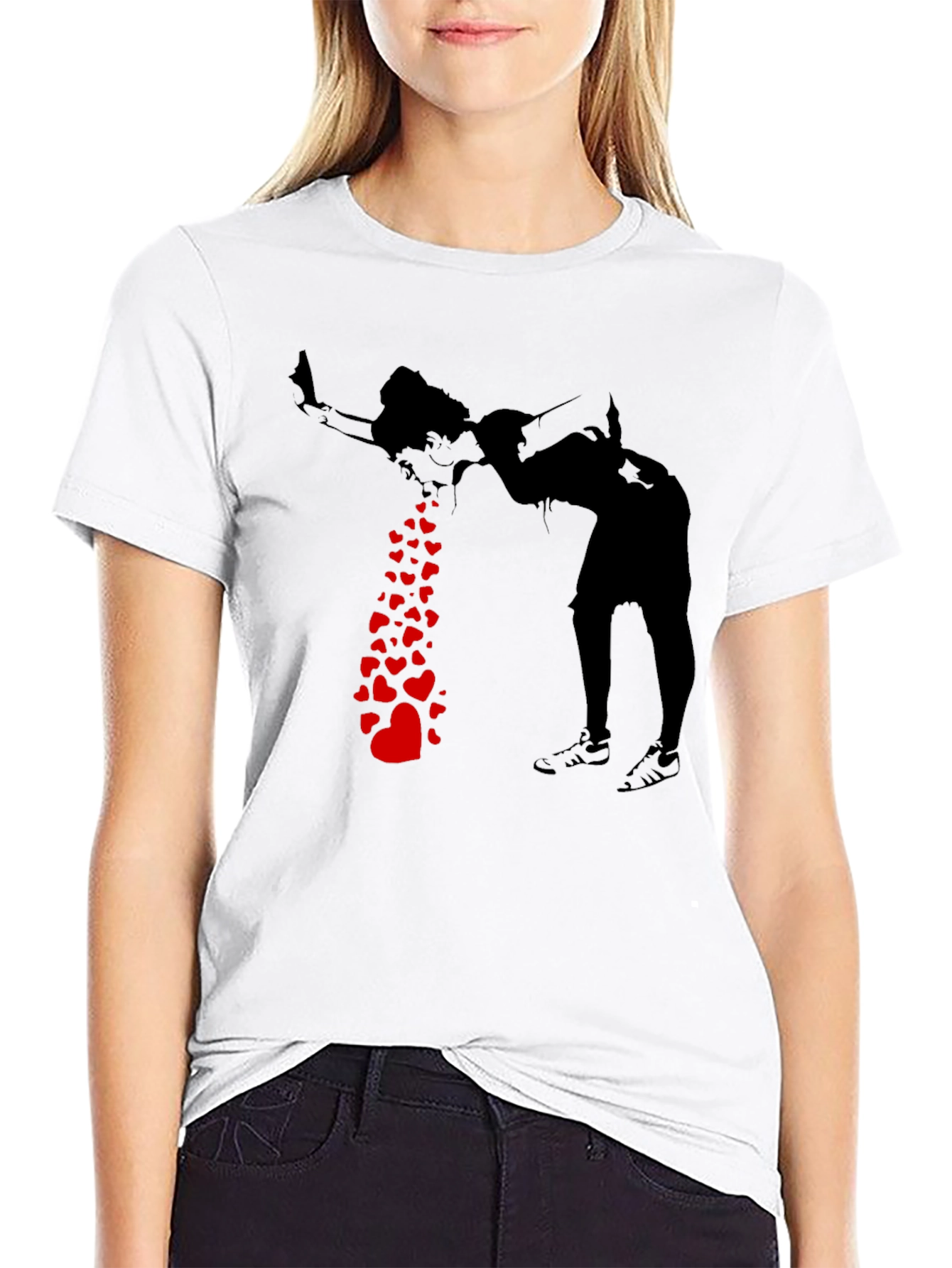 Heart Vomit T-Shirt - Edgy Graphic Tee