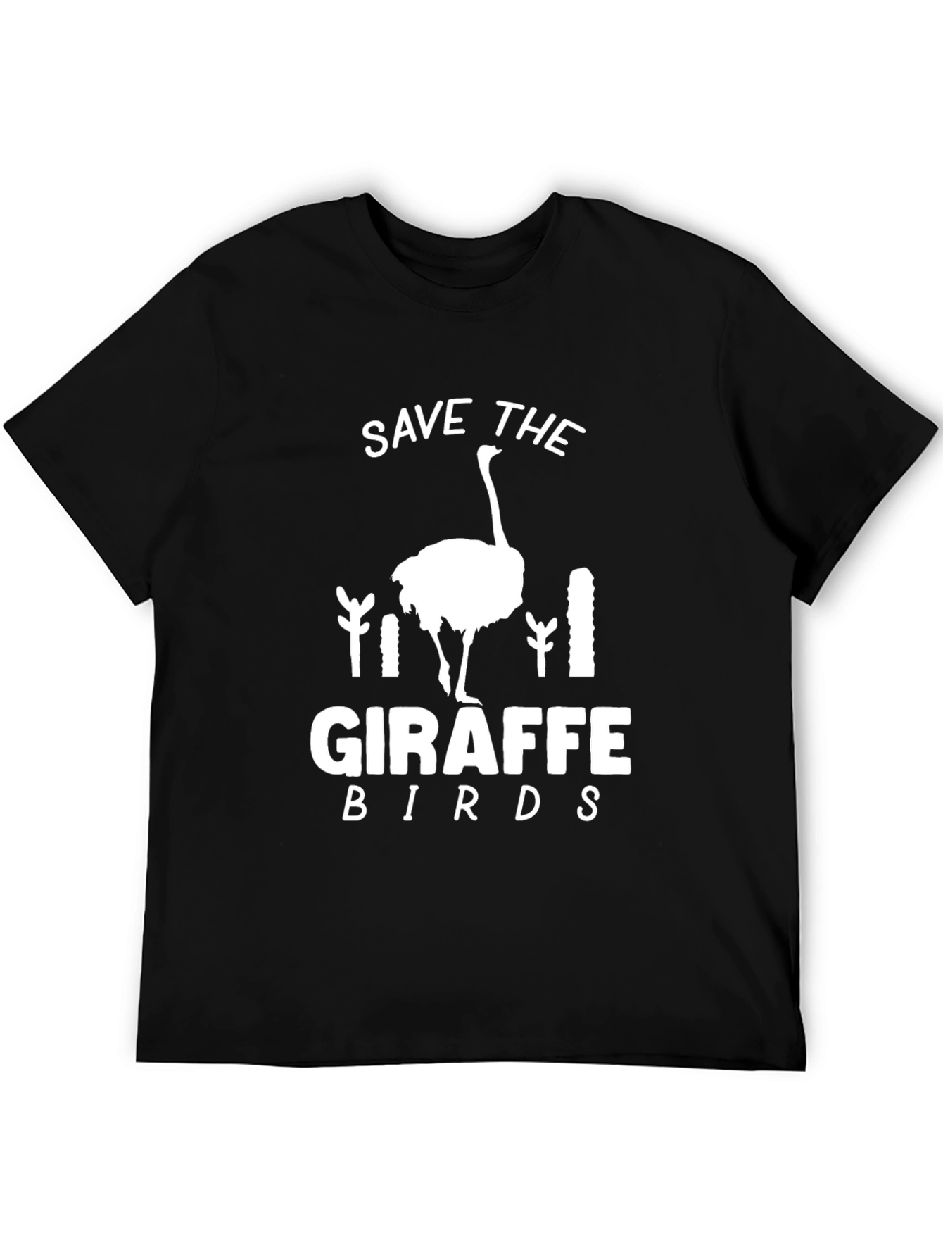 Save The Giraffe Birds Graphic Tee