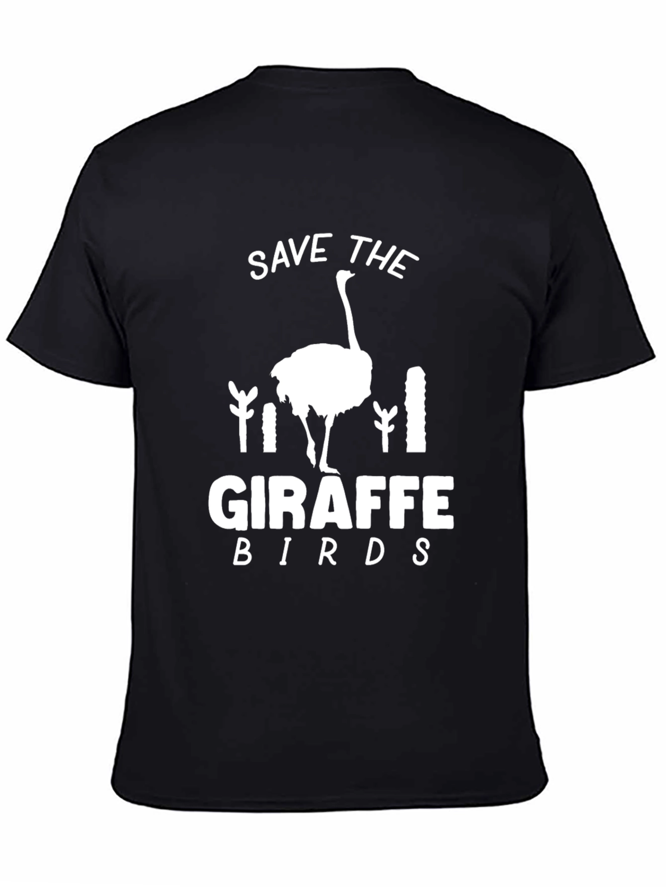Save The Giraffe Birds Graphic Tee