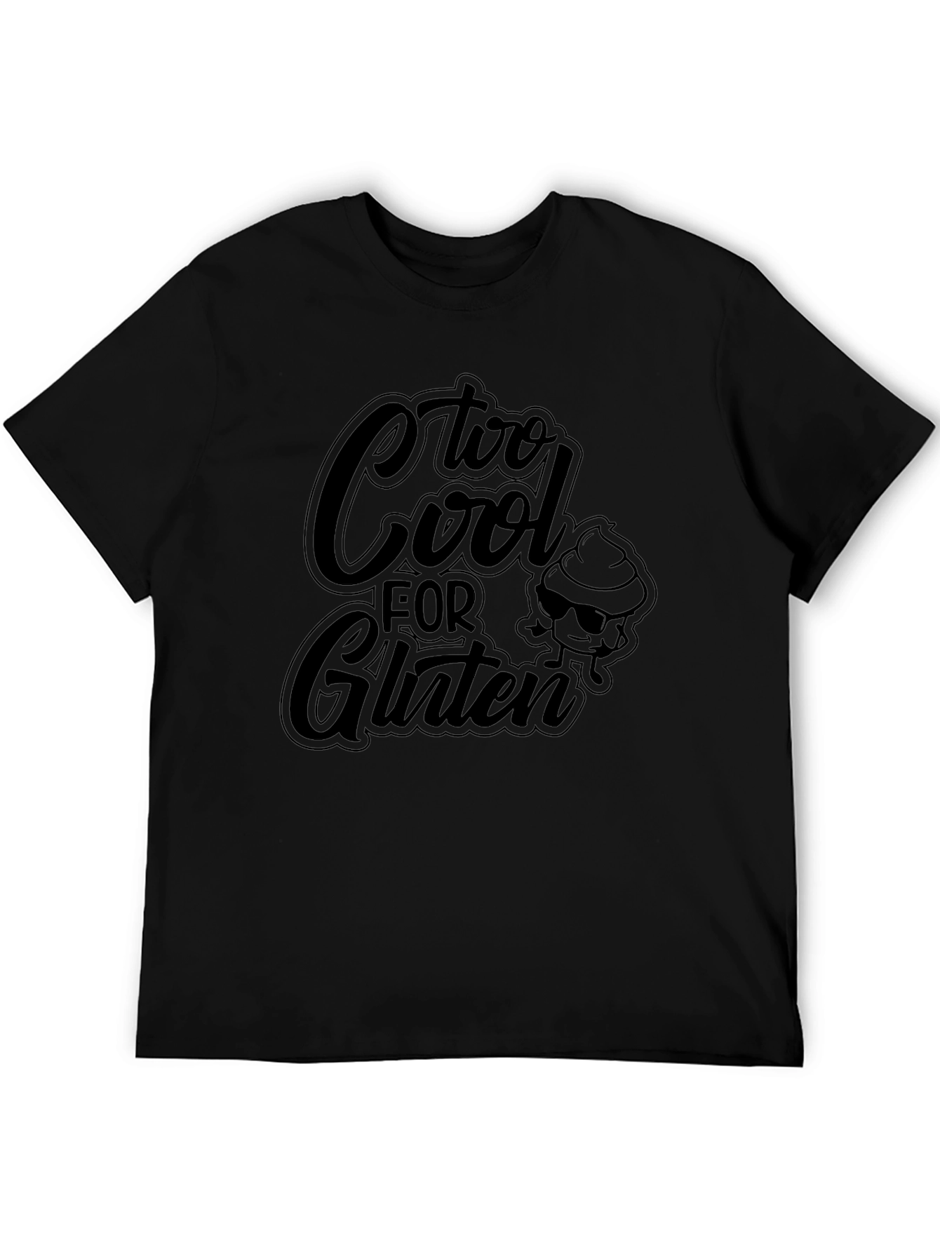 Too Cool for Gluten Black Graphic Tee