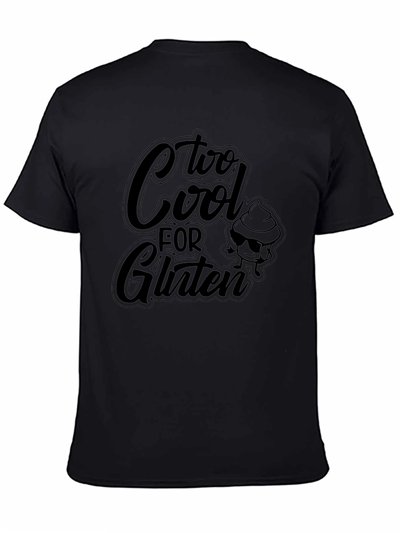 Too Cool for Gluten Black Graphic Tee